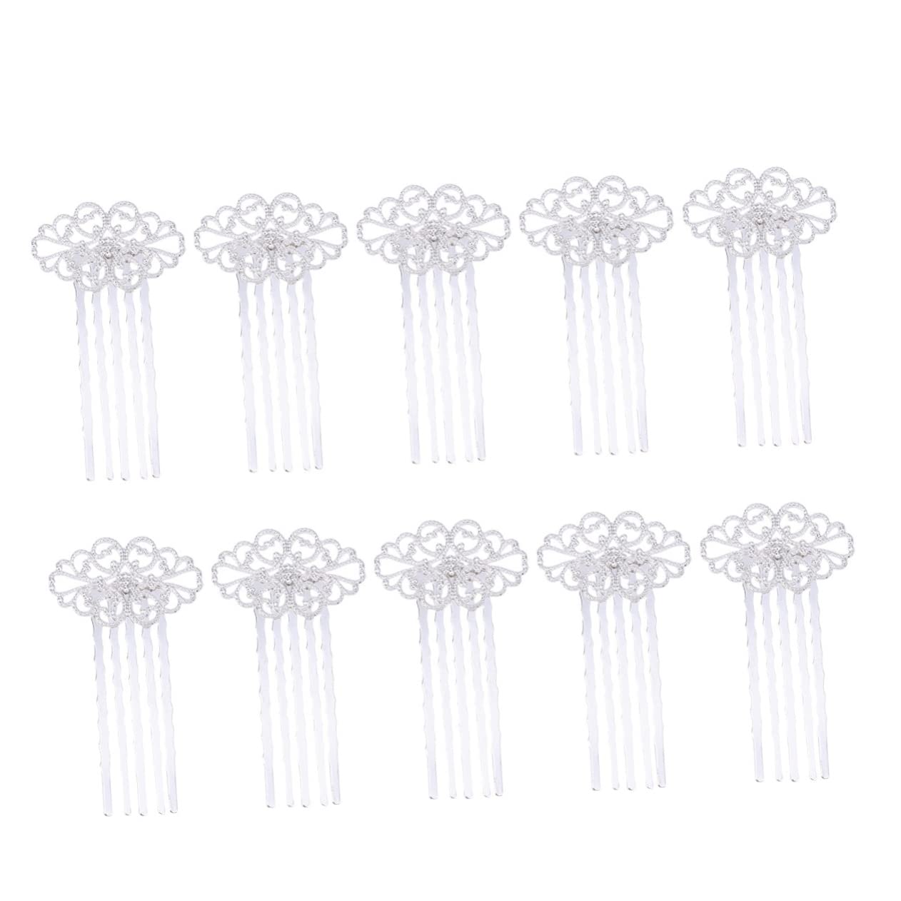 Beavorty 10pcs Vintage Wedding Hair Comb Set - Bridal Hair Accessories, Floral Hair Clip, Veil Comb, Bun Pins for Women - Perfect for Weddings, Prom, Parties & Special Occasions