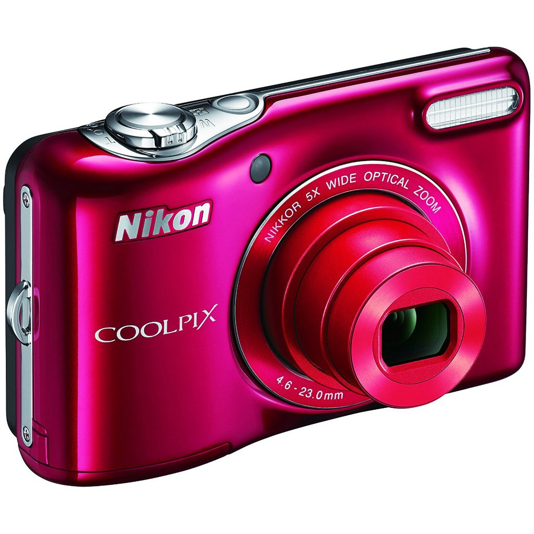 Nikon COOLPIX L32 Digital Camera with 5x Wide-Angle NIKKOR Zoom Lens - 20.1MP HD Video & Optical Vibration Reduction - Perfect for Travel, Family Events & Outdoor Photography