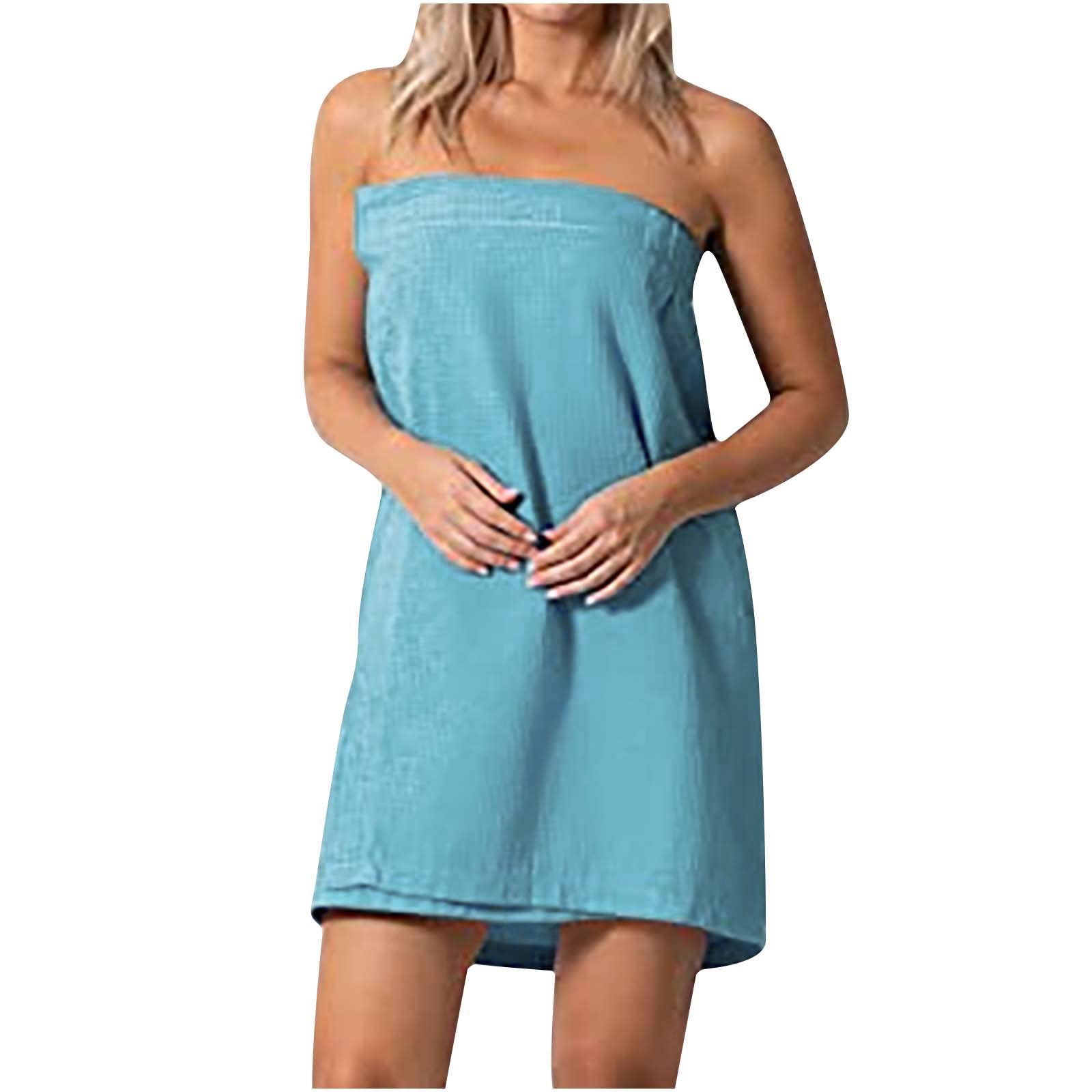 HGps8w Women's Bath Towel Wrap - Ultra Soft Lightweight Spa Body Cover Up for Shower & Beach, Velcro Closure Bath Robe Towel | Perfect for Post-Shower, Poolside, and Relaxing at Home