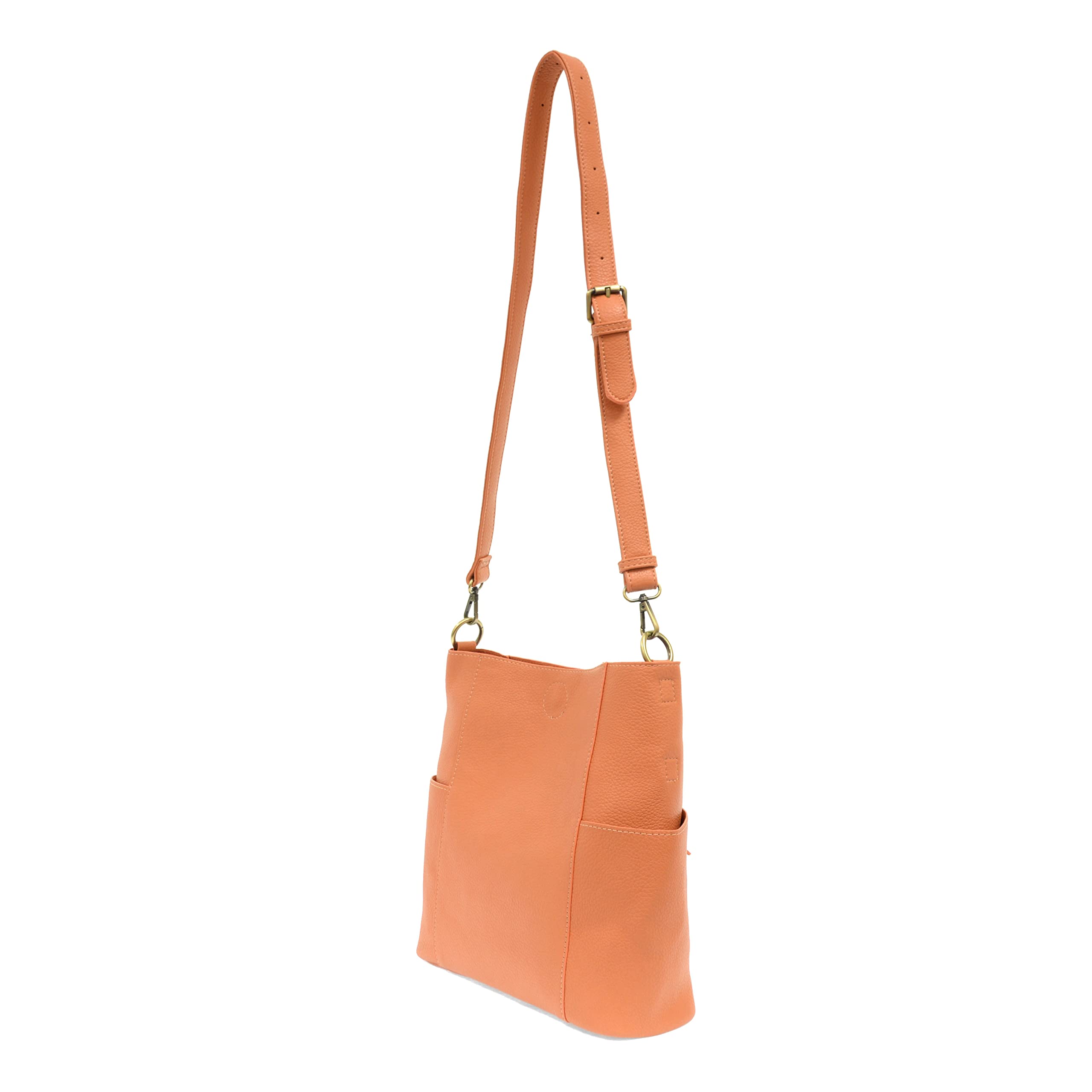 Joy Susan Side-Pocket Bucket Bag - Kayleigh Crossbody Handbag for Women, Fashionable Leather Shoulder Purse with Adjustable Strap, Perfect for Work, Travel & Daily Use