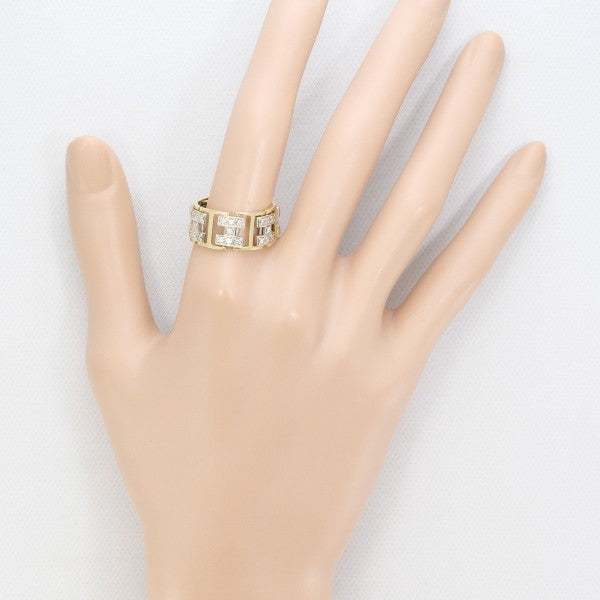 18K Yellow Gold & White Gold Diamond Ring for Women - Elegant Wedding, Engagement, Anniversary Gift - Perfect for Proposals, Bridal Jewelry & Special Occasions