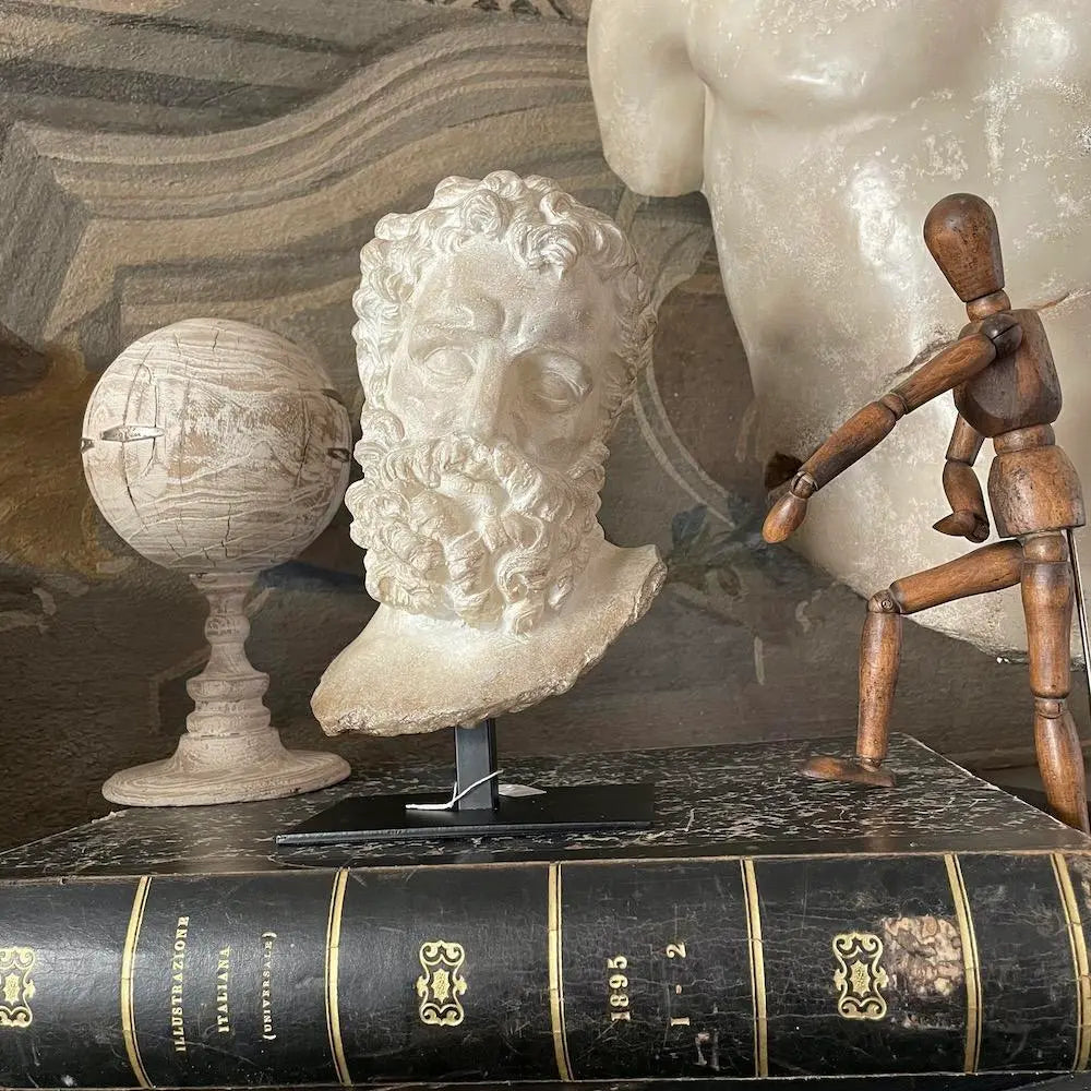 Hercules Head Fragmentary Version - Ancient Greek Mythology Statue Replica for Home Decor, Collectibles & Gifts - Perfect for History Enthusiasts, Museum Displays & Themed Parties