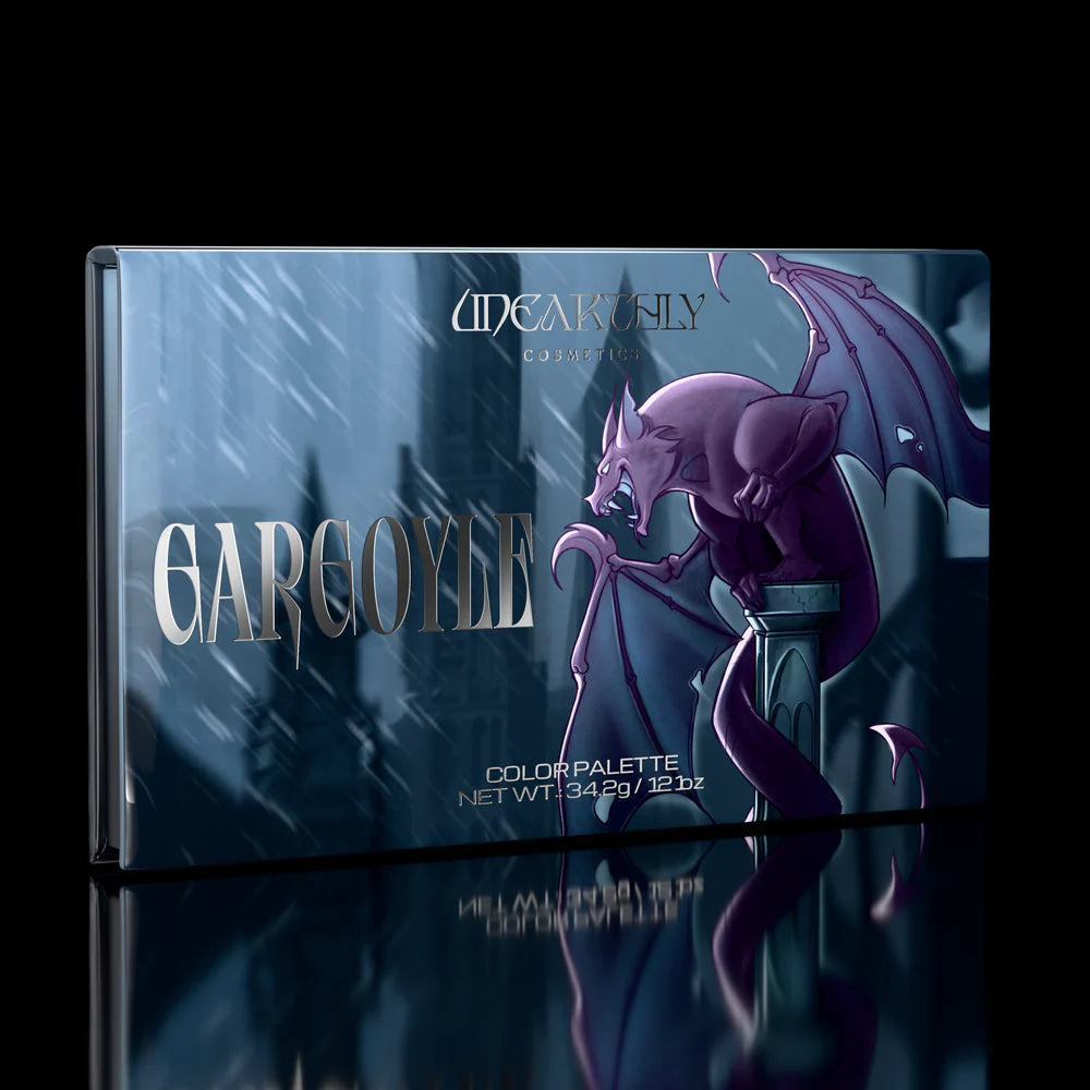 Gargoyle Eyeshadow Palette - 12 Highly Pigmented Matte & Shimmer Shades for Dramatic & Everyday Makeup Looks | Perfect for Halloween, Cosplay & Night Out