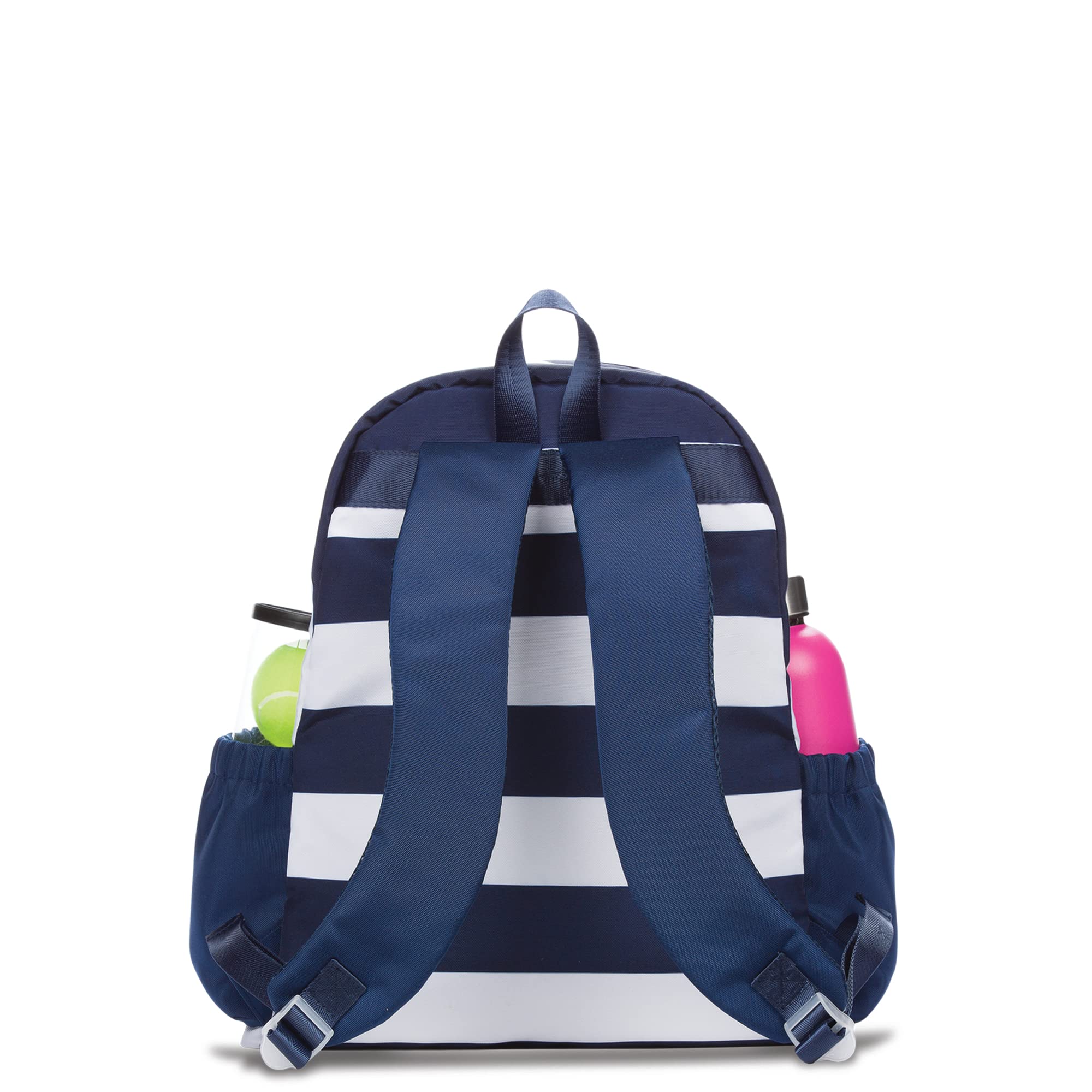 Ame & Lulu Game On Tennis Backpack with Padded Adjustable Shoulder Straps & 2 Exterior Water Bottle Pockets - Perfect for Tennis, Gym, School & Travel Accessories Storage