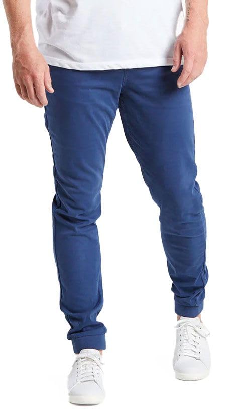 Men's Stretch Khaki Joggers | Classic Fit Chino Pants | Comfortable & Flexible | True to Size | Perfect for Casual Wear, Work & Travel