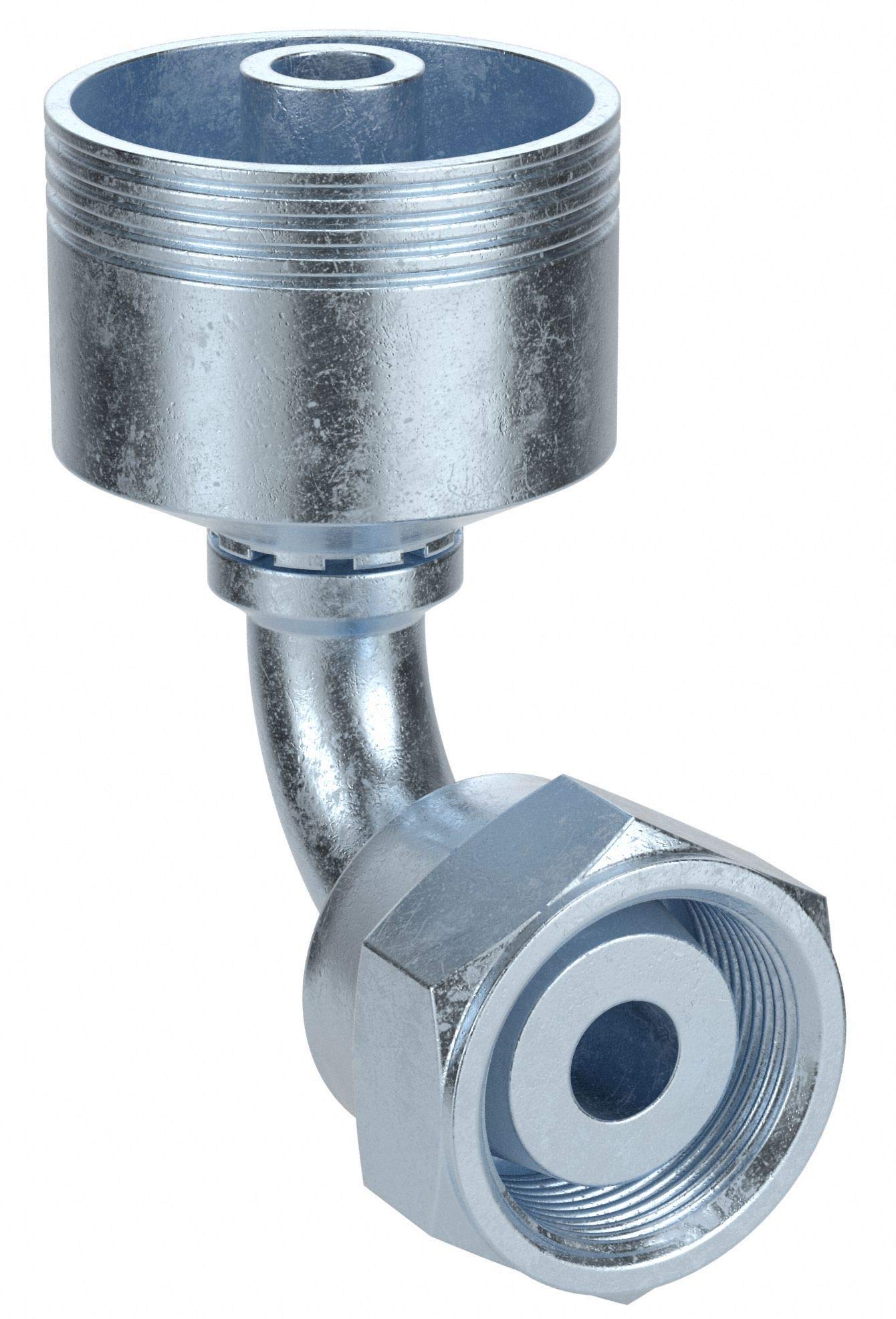 3/4 Inch Female JIC Crimp Fitting for Hydraulic Hose - Heavy Duty Industrial Use - Perfect for Construction, Agriculture, and Machinery Applications