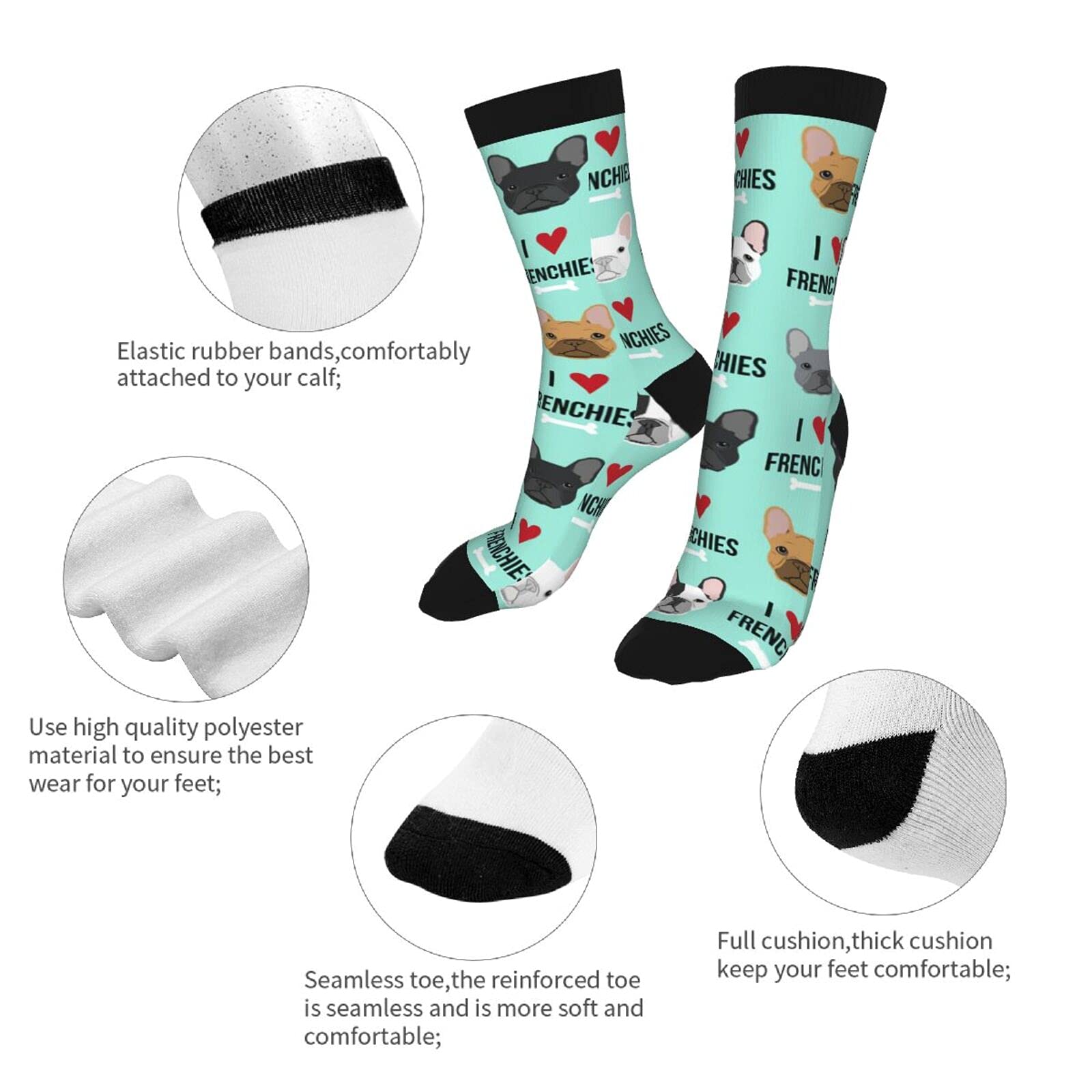 Funny Crazy Novelty Crew Tube Socks for Men & Women - Casual Athletic Sport Dress Socks - Perfect for Costume Parties, Gifts & Everyday Wear