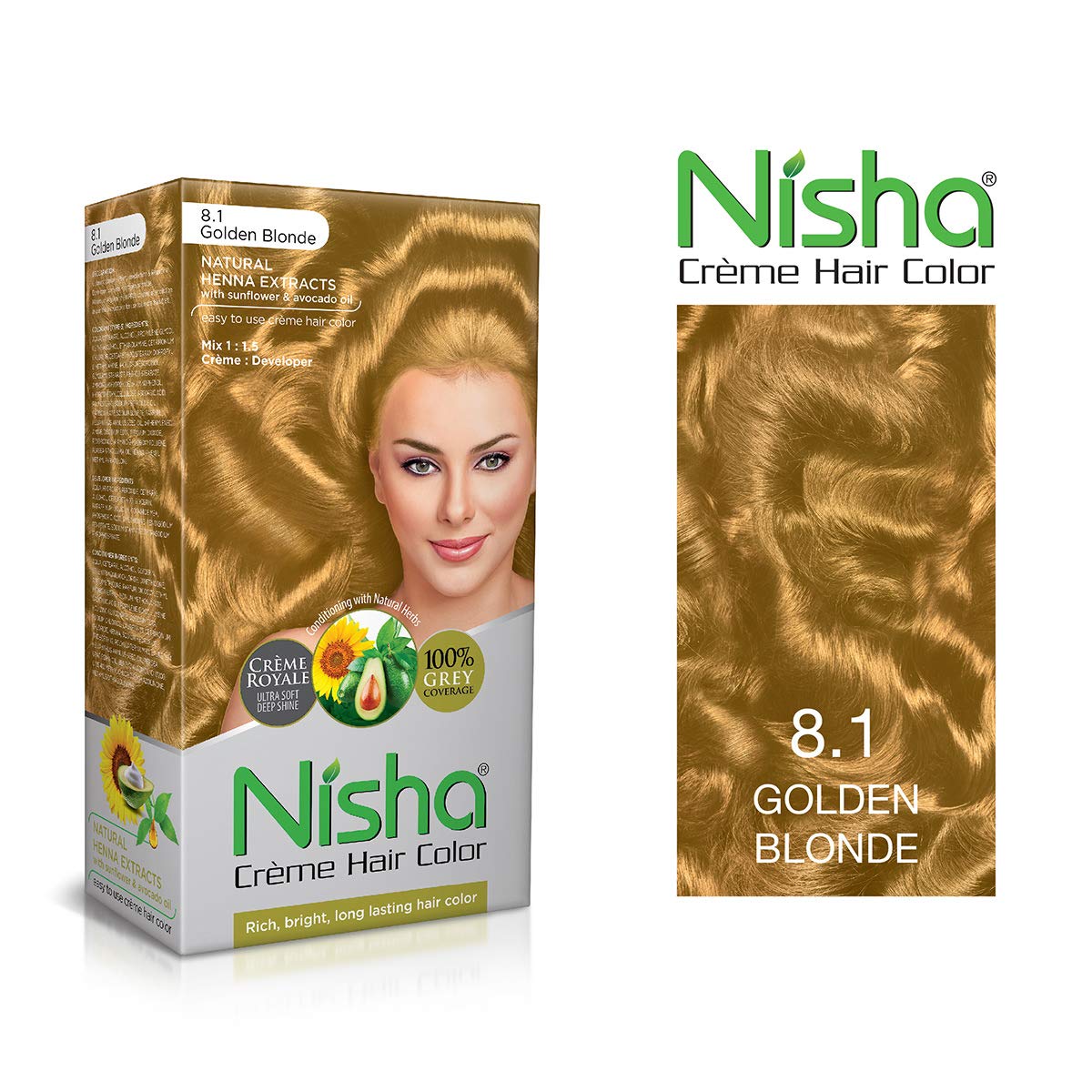 Nisha Creme Hair Color - Burgundy & Golden Blonde Combo Permanent Hair Dye | 100% Grey Coverage, Long-Lasting Vibrant Color with Ultra Soft & Shiny Finish | Perfect for Salon-Quality At-Home Hair Coloring & Special Occasion Styling