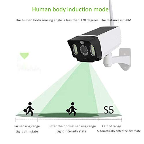 Zunedhys Solar Motion Sensor Light - Waterproof Outdoor Security Light with Dummy Camera, COB LED Wall Lamp for Garden, Pathway, Garage & Patio Lighting