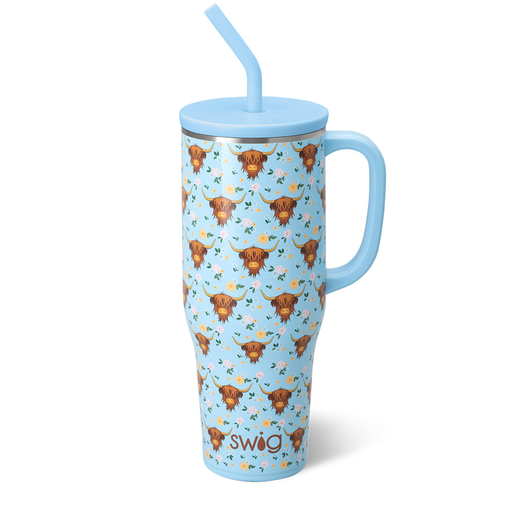 40oz Holy Cow Mega Mug - Extra Large Insulated Travel Coffee Cup for Hot & Cold Drinks - Perfect for Camping, Office, and Outdoor Adventures