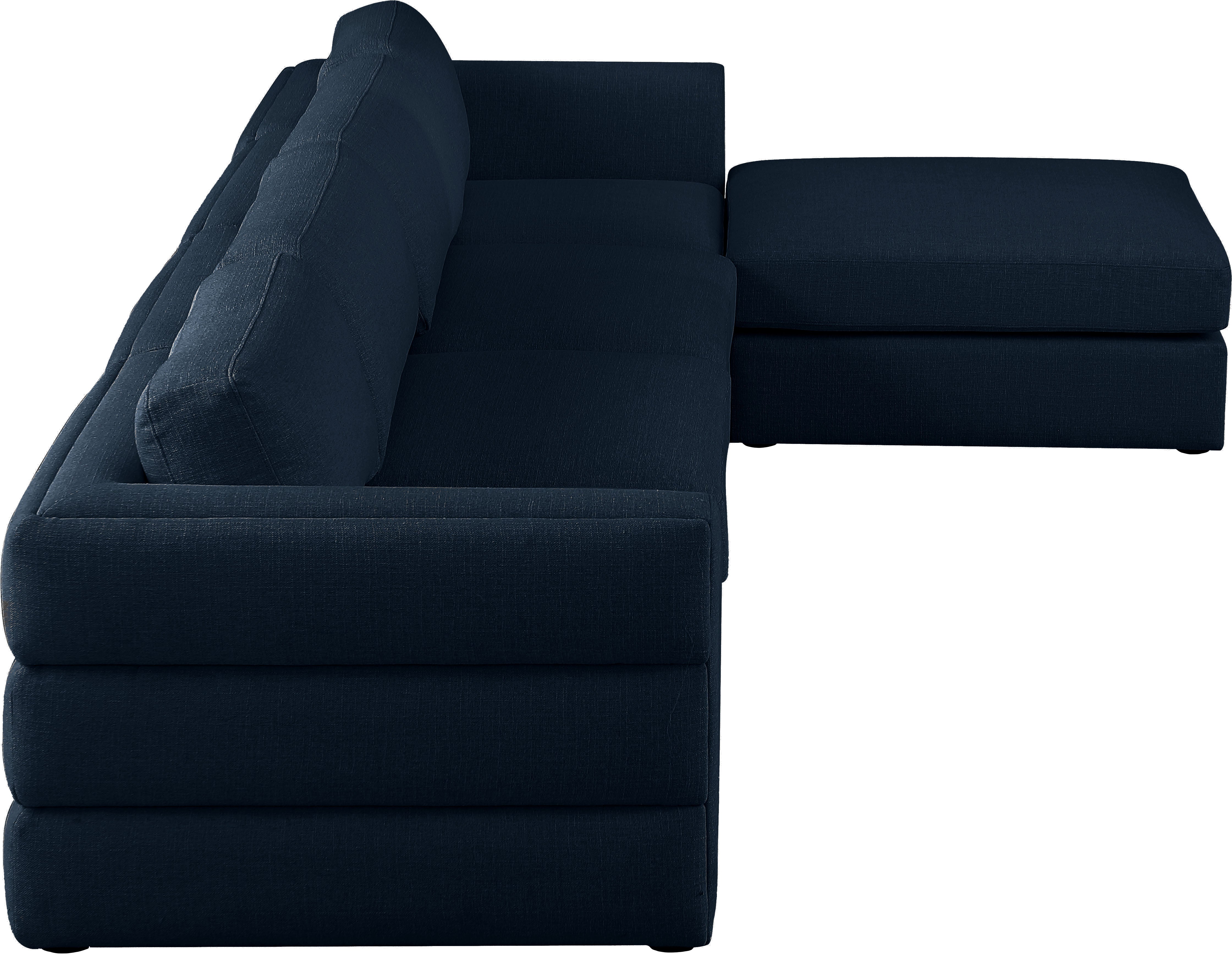 Beckham Durable Linen Textured Fabric Modular Sectional Sofa - Modern Living Room Furniture for Home Theater, Family Gatherings & Cozy Relaxation