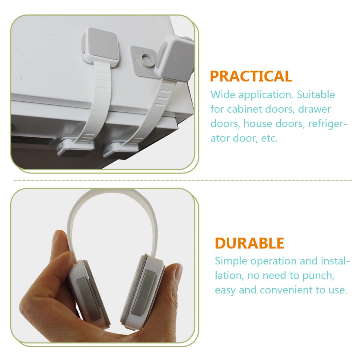 VICASKY 30-Pack Child Safety Locks for Refrigerator, Dishwasher & Drawers - Baby Proofing Cabinet Locks - Strong ABS Plastic - Perfect for Kitchen, Bathroom & Nursery Childproofing