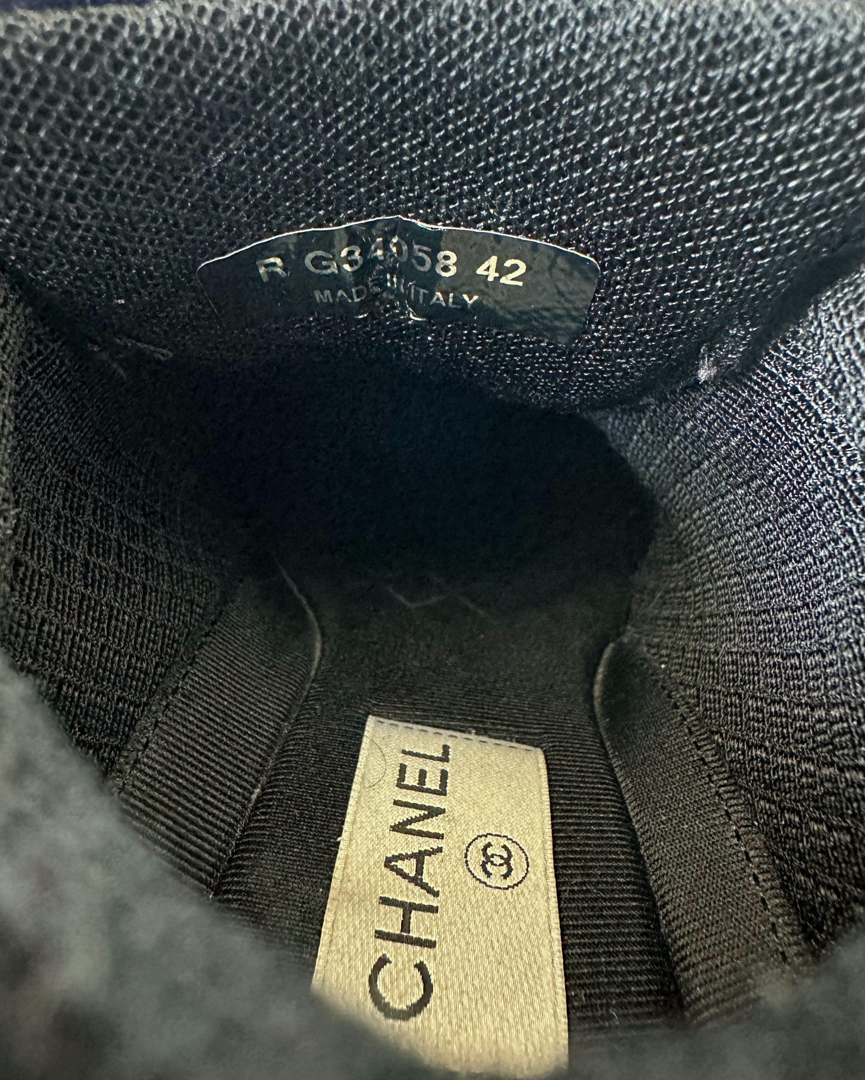 Chanel Black & Blue Velvet Sneakers - Luxury Women's Fashion Shoes for Casual Wear & Street Style
