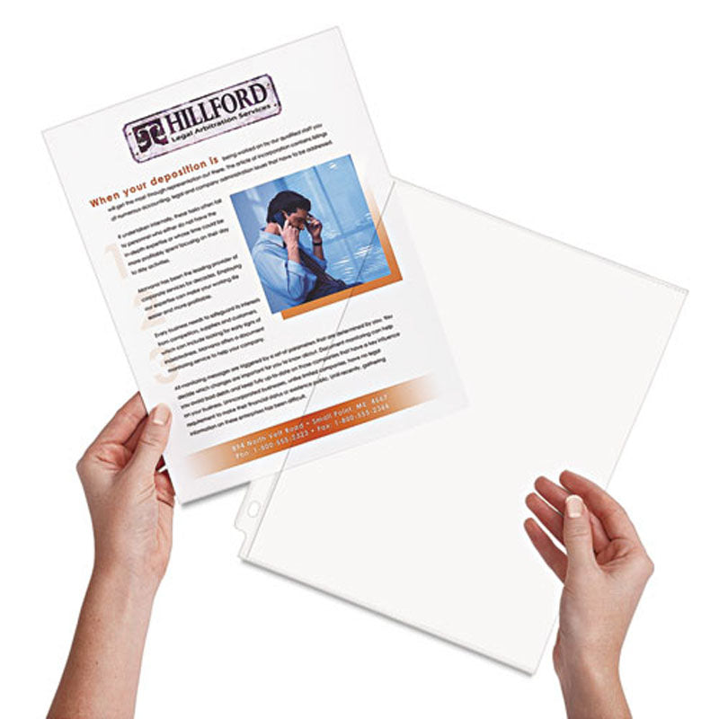 Heavy Duty Letter Size Side Load Sheet Protectors - 25 Pack, Crystal Clear for Secure Document Protection - Perfect for Office, School, and Presentation Organization