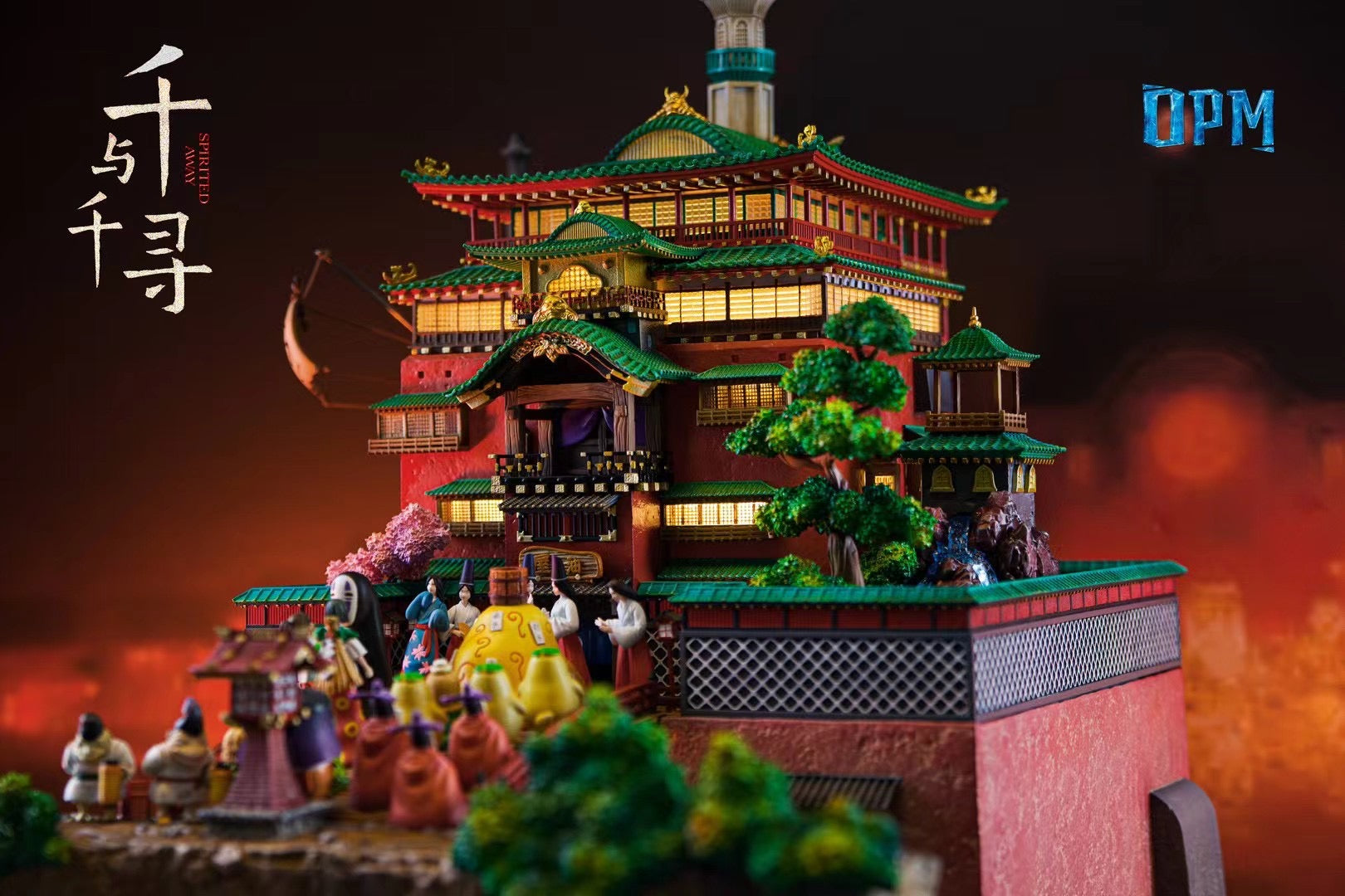 OPM Studio Spirited Away Bathhouse 2.0 Replica | Studio Ghibli Inspired Japanese Anime Decor | Perfect for Anime Fans & Home Decoration