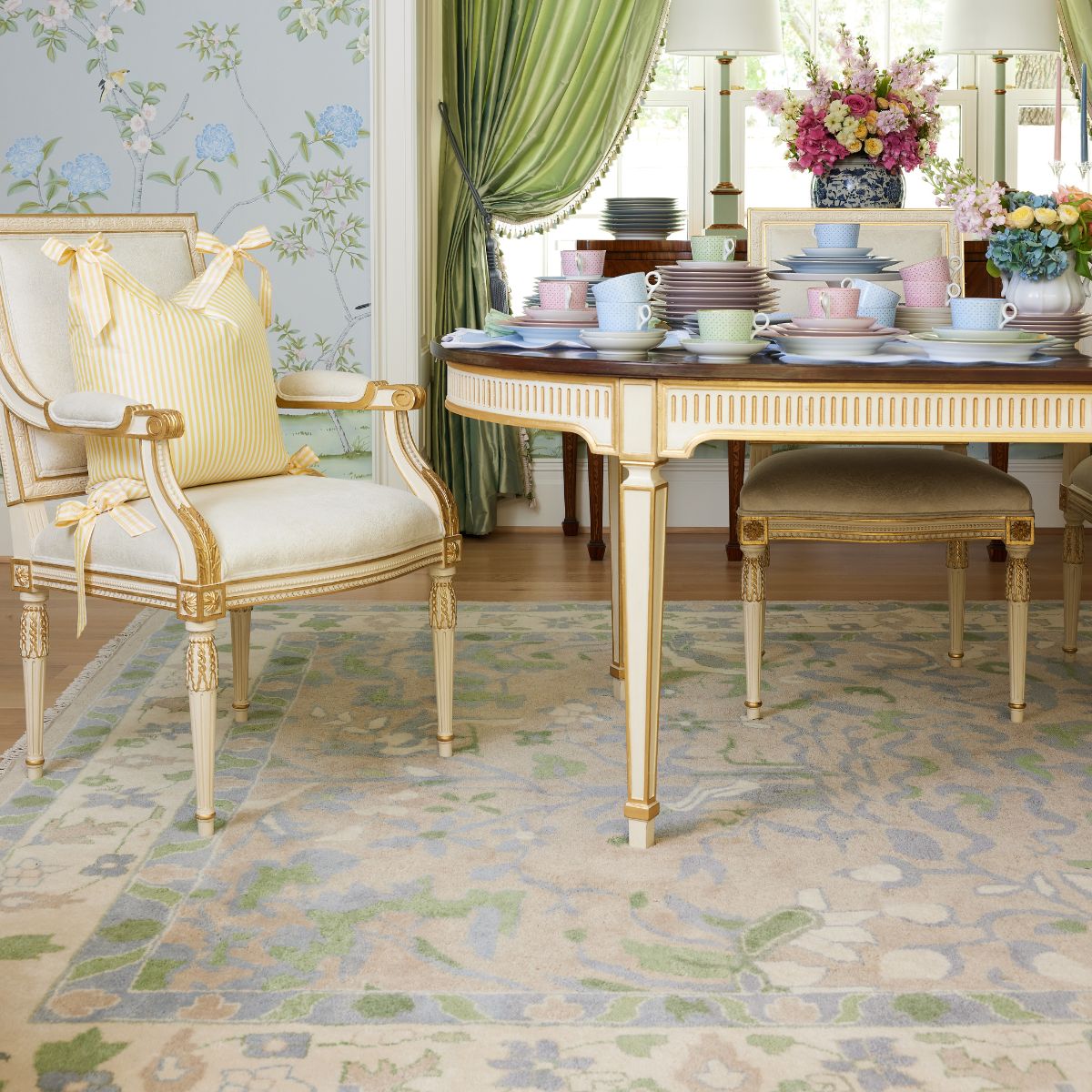 Premium Sage Green Aviary Rug - Soft & Durable Indoor/Outdoor Bird-Themed Area Rug for Living Room, Bedroom, or Nursery Decor