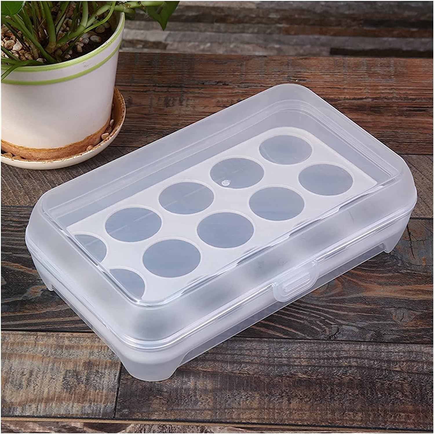 EARTHCONE Reusable Egg Storage Container - 15 Egg Capacity Refrigerator Organizer, Single Layer Egg Tray for Kitchen & Fridge - Perfect for Farm Fresh Eggs, Camping & Meal Prep (1 Pack)