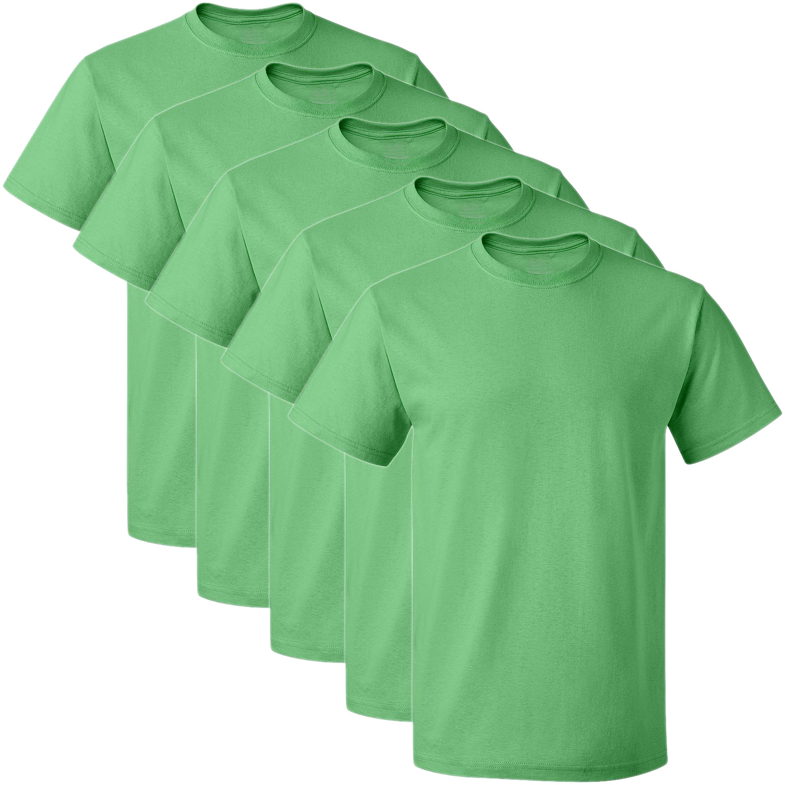 Fruit of the Loom Men's Crew Neck Cotton T-Shirts Multipack - 5 Pack Comfortable Basic Tees for Casual Wear & Layering