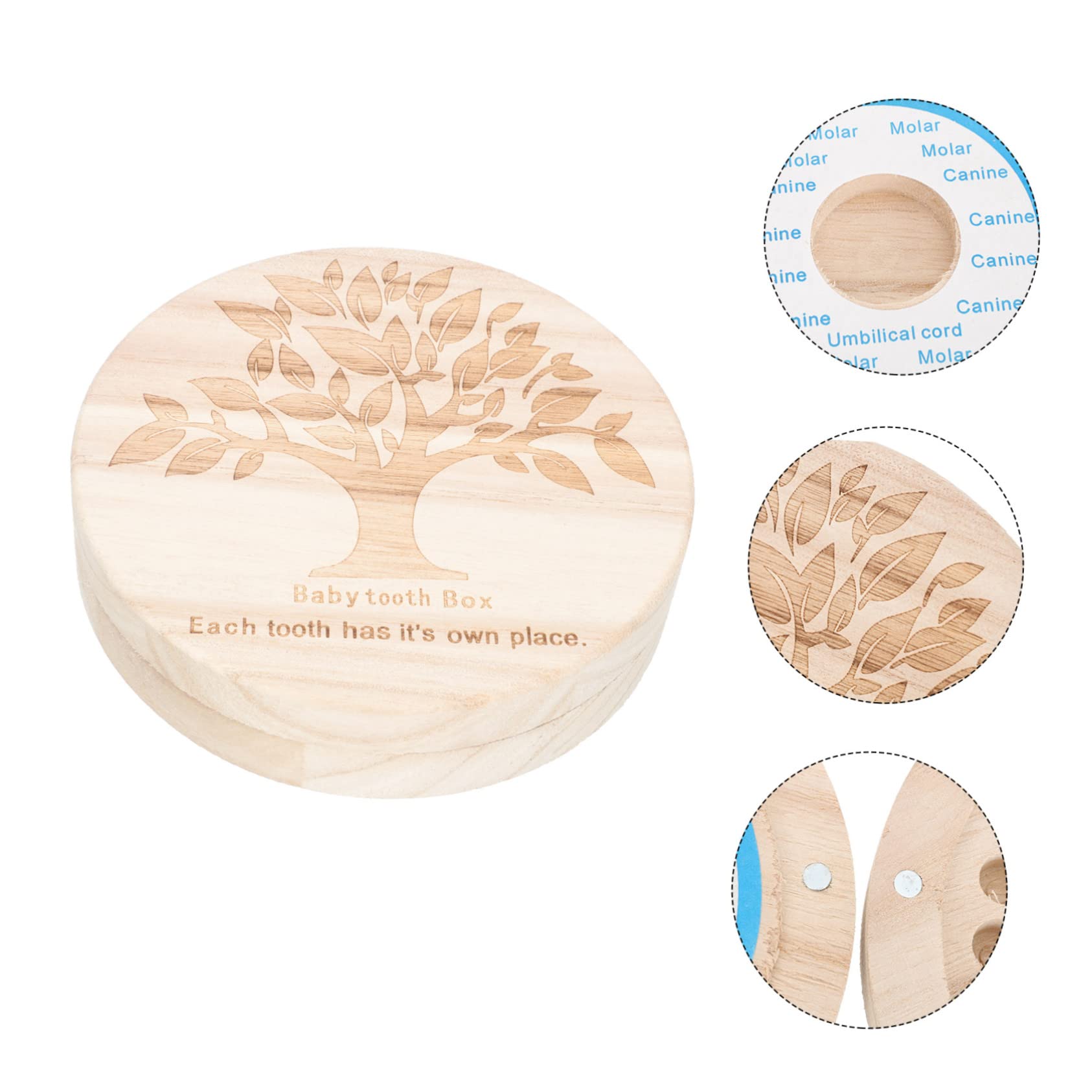 CIMAXIC Baby's First Tooth Keepsake Box - Memory Storage for Lost Teeth, Oral Care Holder - Perfect for Newborns, Toddlers & Keepsake Collectors (Great Baby Shower Gift & Milestone Organizer)
