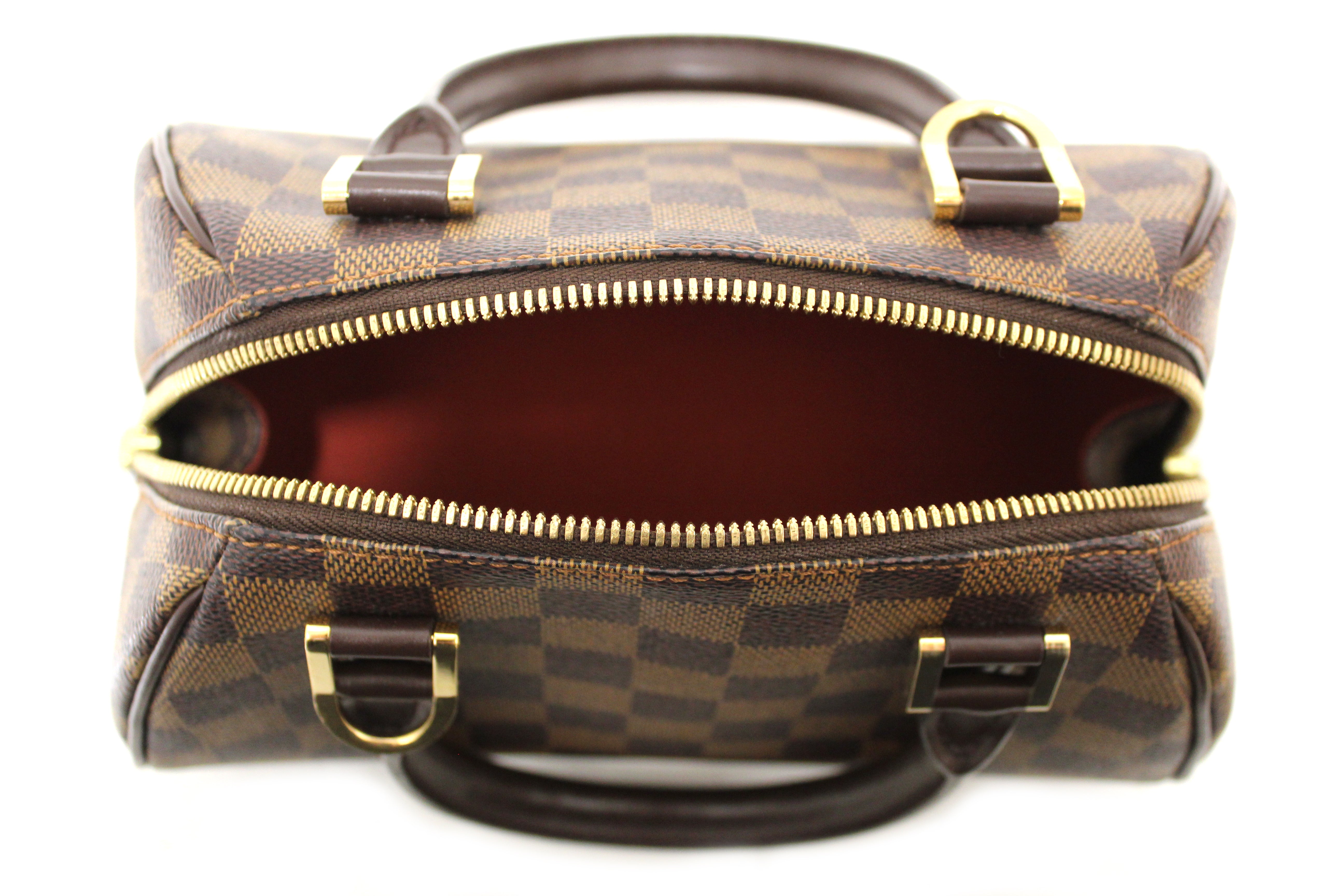 Authentic Louis Vuitton Damier Ebene Canvas Ribera PM Handbag for Women - Luxury Designer Crossbody Purse for Work, Travel & Everyday Use