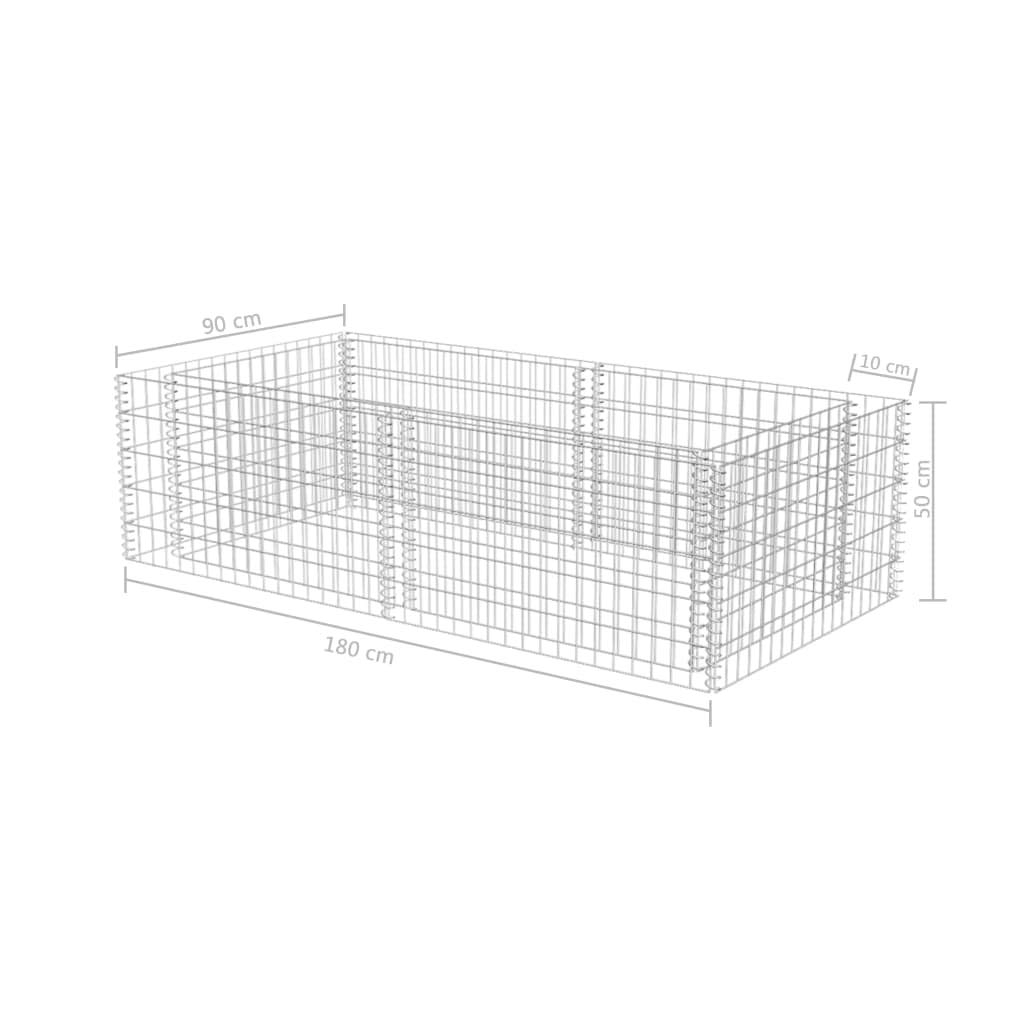 FAMIROSA Galvanized Steel Gabion Planter Box 71x35.4x19.7 Inch - Outdoor Garden Decor for Patio, Yard & Landscaping