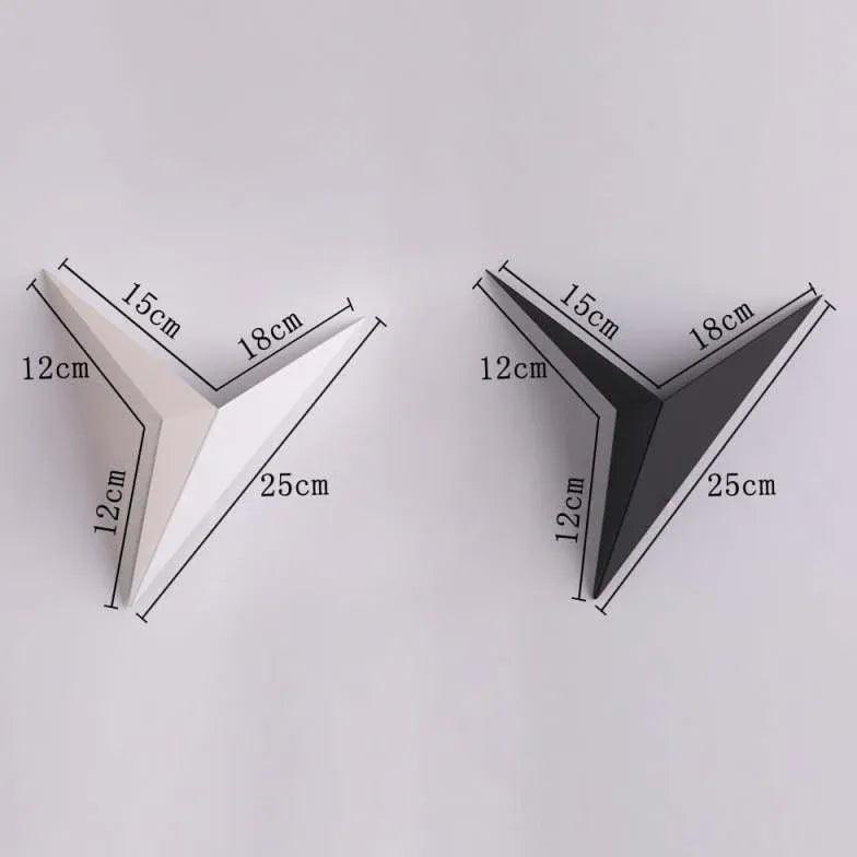 Modern Triangle Embedded Wall Lamp - Upward Illumination LED Light Fixture for Bedroom, Living Room & Hallway Decor