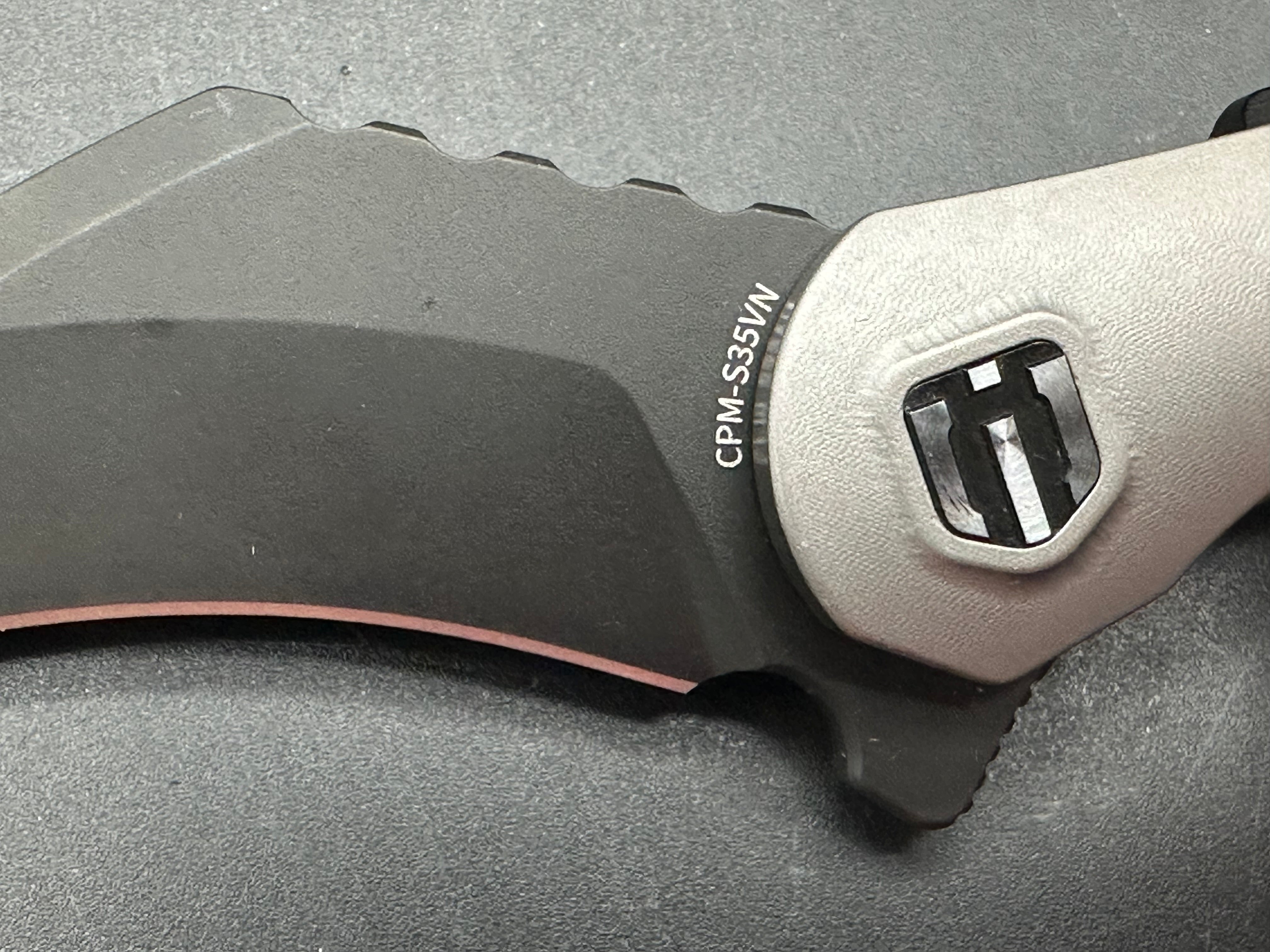 Premium Shieldon Scythe Pocket Knife - S35VN Stainless Steel Blade & 6AL4V Titanium Handle with Frame Lock - Perfect for EDC, Outdoor Survival, Camping & Tactical Use