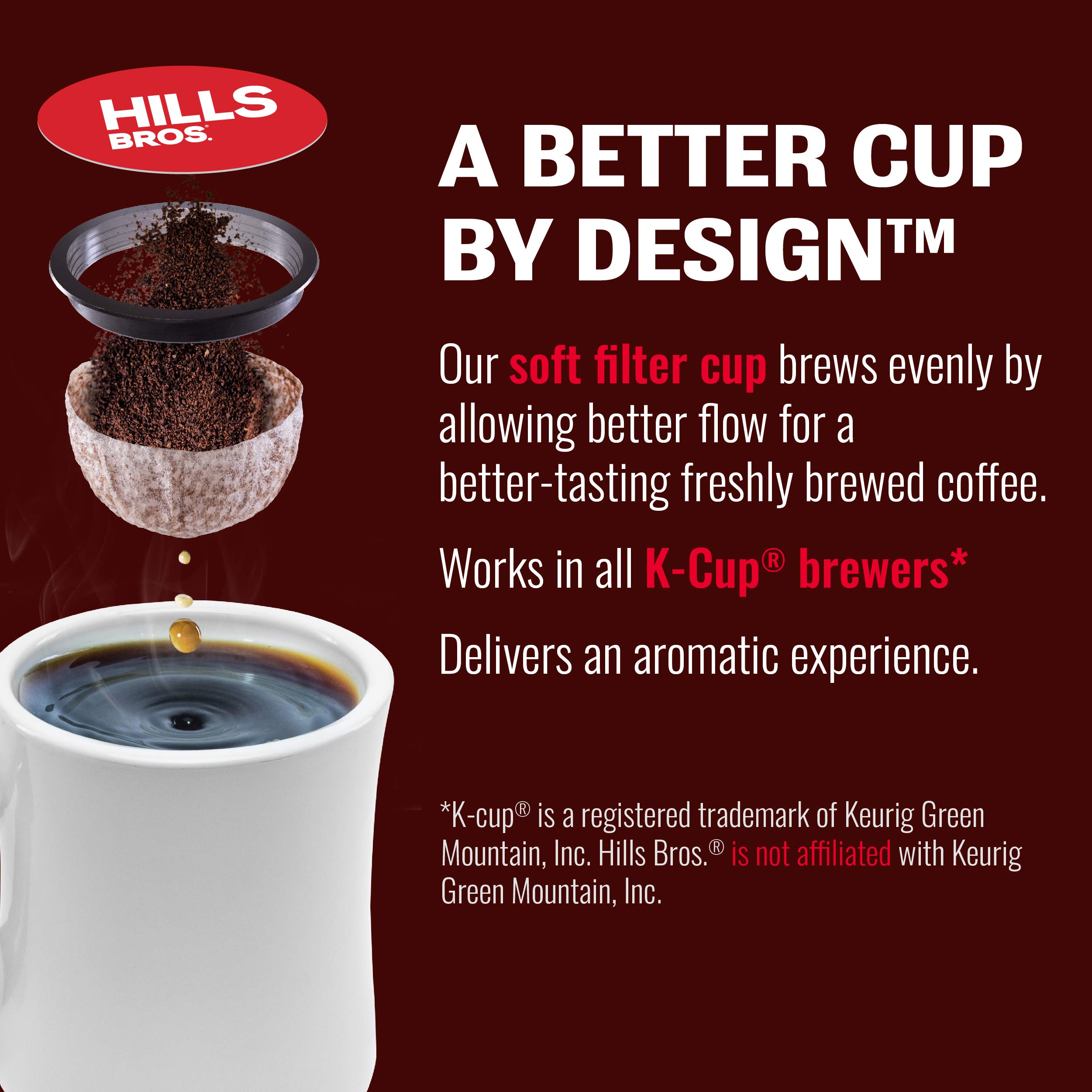 Hills Bros Light Roast Coffee Pods, 12 Count - Keurig Compatible for Morning Brew