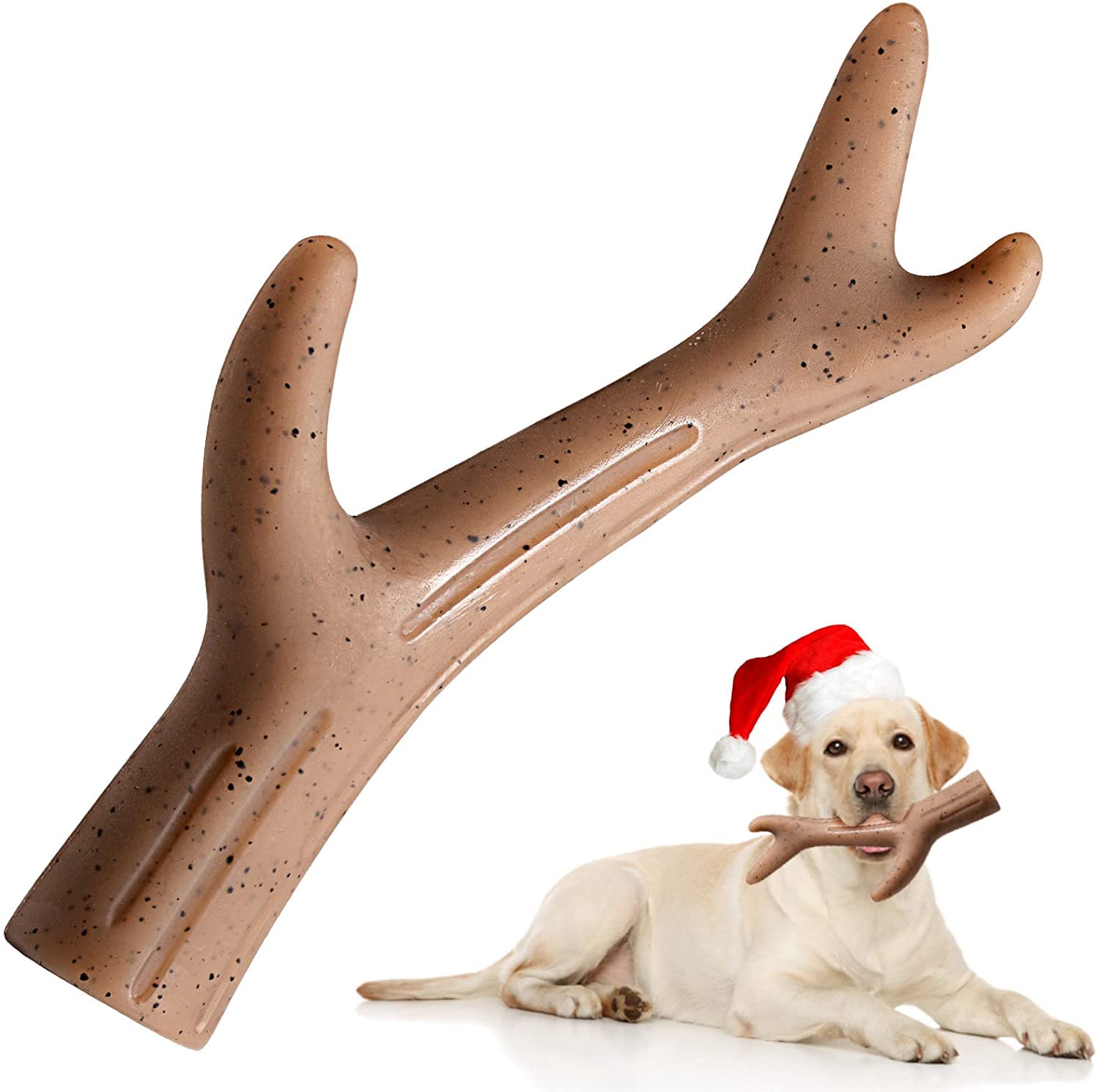 Durable Dog Chew Toy for Aggressive Chewers - Tough Puppy Teething Chew Toys for Large, Medium & Small Dogs - Beef Flavored Long-Lasting Dog Toy - Keep Pets Busy & Entertained - Perfect for Teething, Anxiety Relief & Playtime