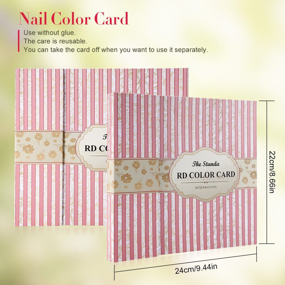 Nail Polish Color Display Chart Book - Gel Nail Color Swatch Cards for Salon & DIY Nail Art | Professional Nail Tech Tools for Manicure, Pedicure & Nail Design