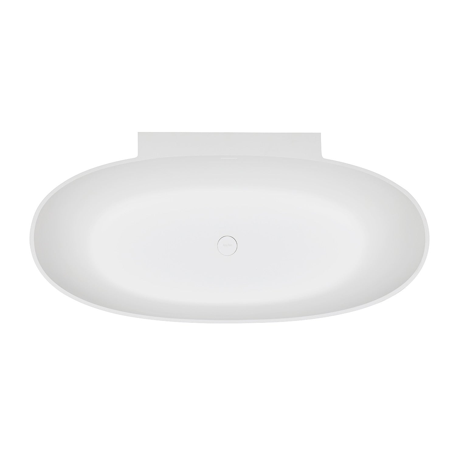 Arcticstone 71 Inch Freestanding Oval Bathtub - Matte White Solid Surface Double Ended Soaking Tub with Drain - Perfect for Luxury Bathrooms & Spa-Like Relaxation at Home