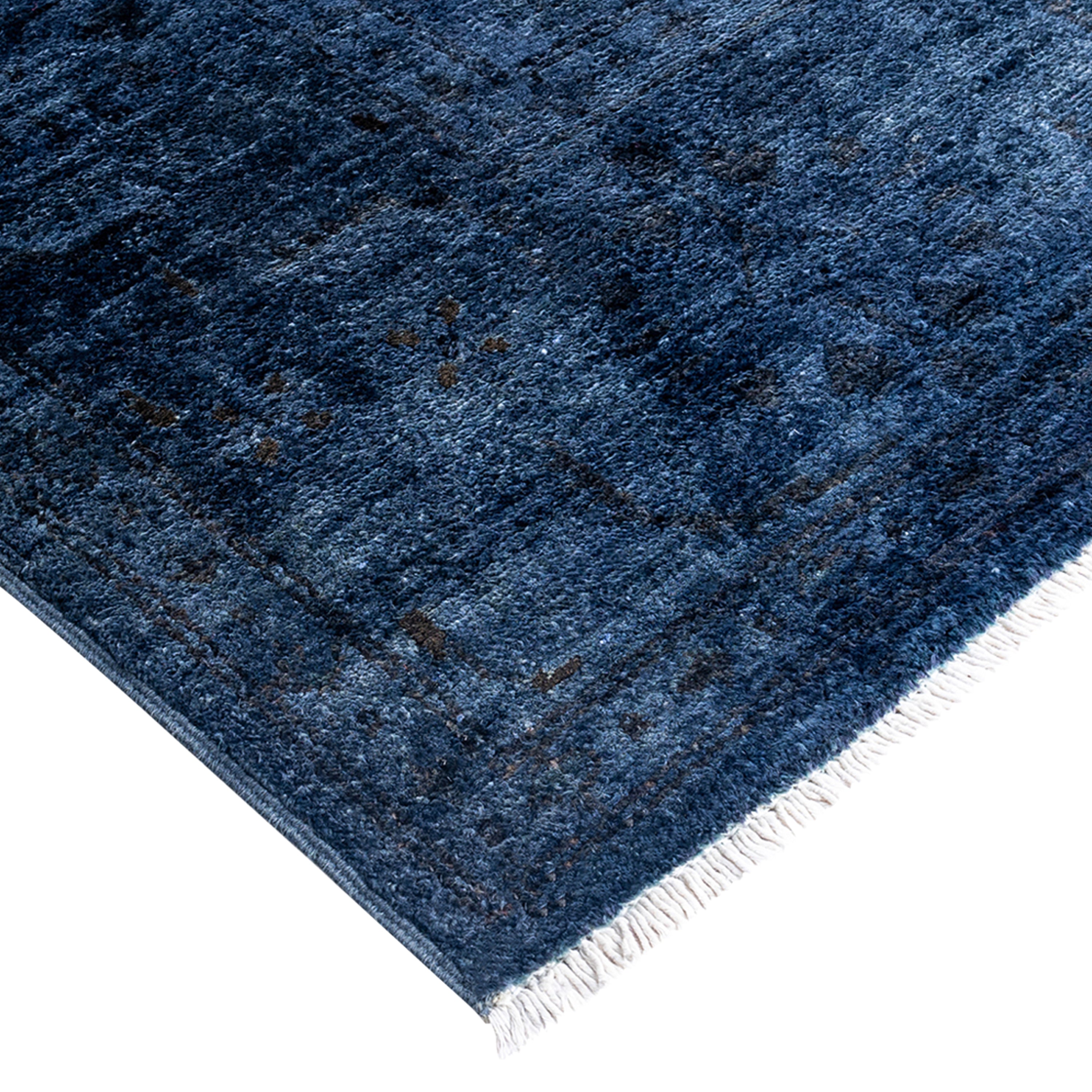 Premium Blue Overdyed Wool Rug 6'3