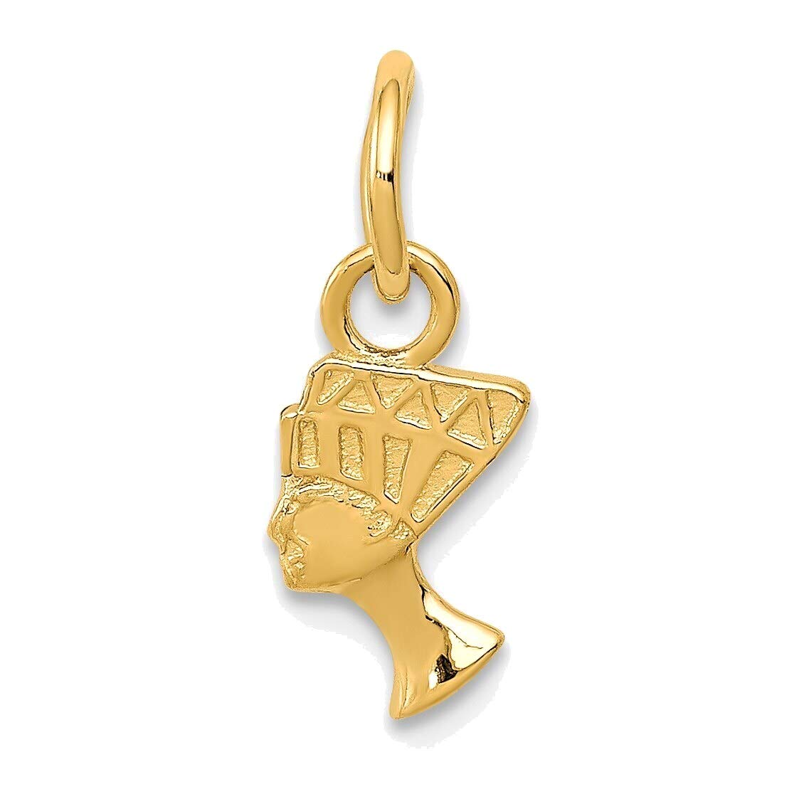 14K Yellow Gold Nefertiti Charm Jewelry for Women - Elegant Gift