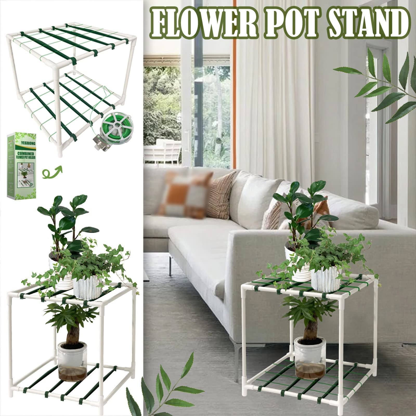 Modern Minimalist Flower Pot Stand - Indoor/Outdoor Planter Shelf Rack for Garden Display - Multicolor One Size - Perfect for Home Decor, Balcony Gardening & Office Plants