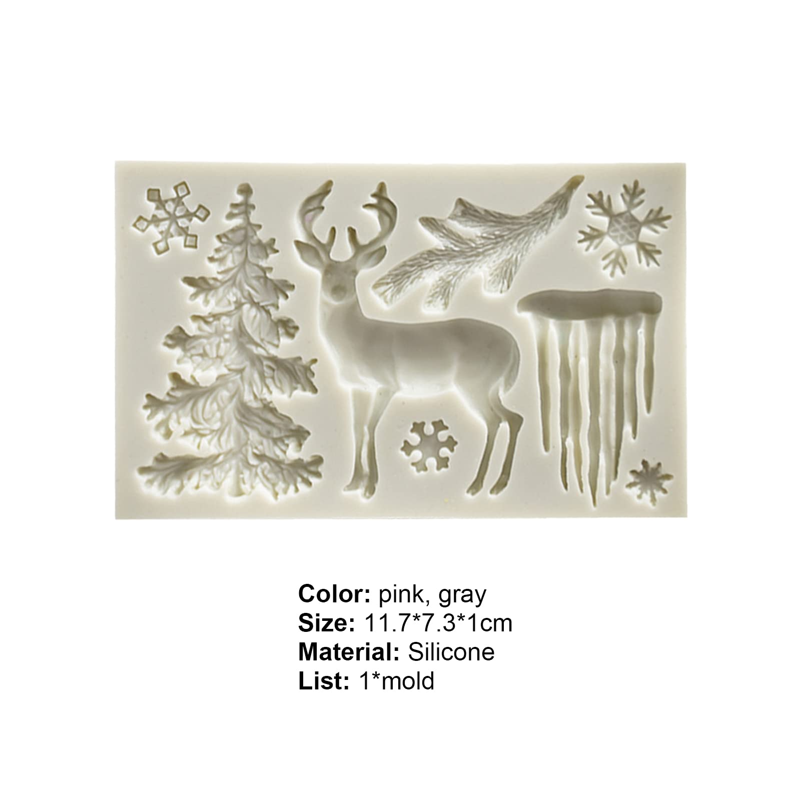 Premium Non-Stick Silicone Christmas Elk Cake Fondant Mold - Safe Baking Decorating Tool for Holiday Cakes, Cupcakes & Cookies | Perfect for Christmas Parties, DIY Desserts & Home Baking Gifts