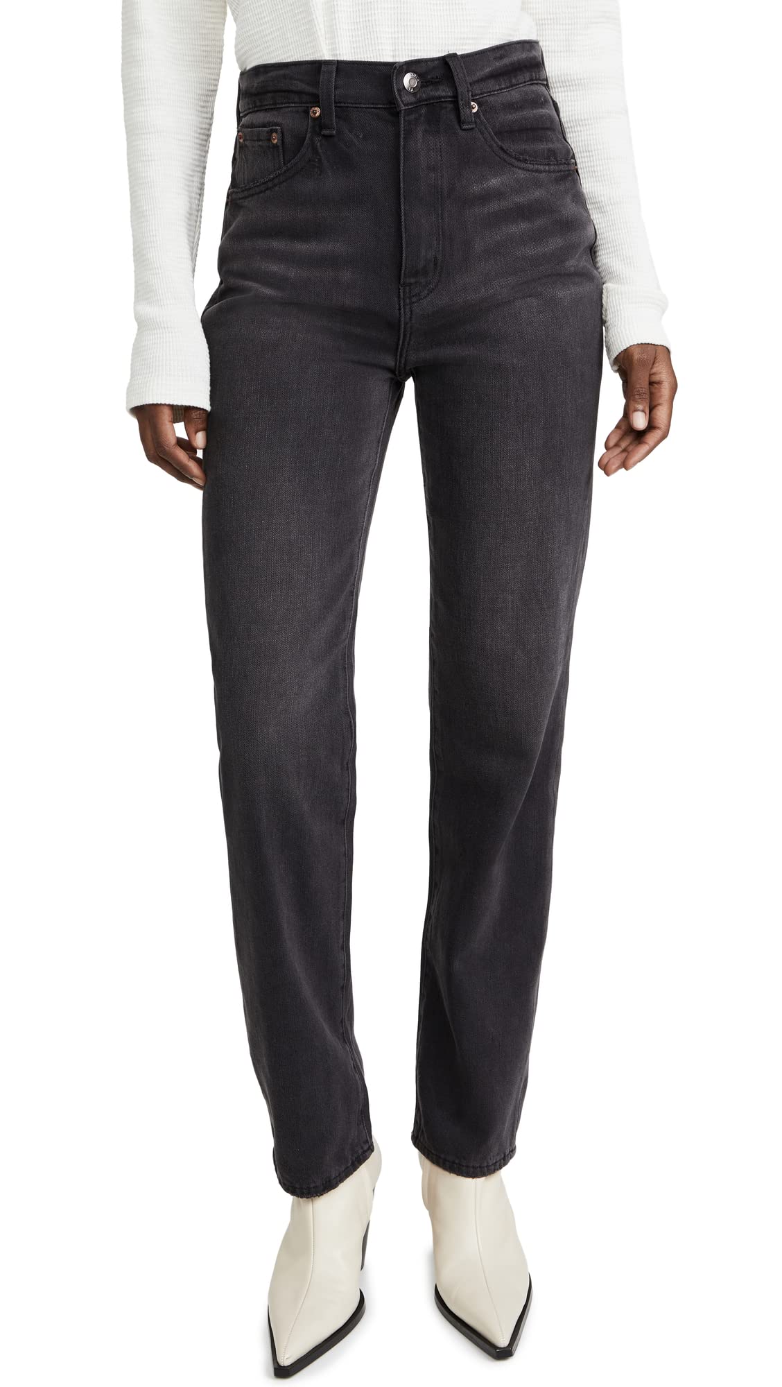 Pistola Denim Women's Cassie Super High Rise Straight Jeans - Stretch Denim Pants for Casual Wear, Office & Night Out