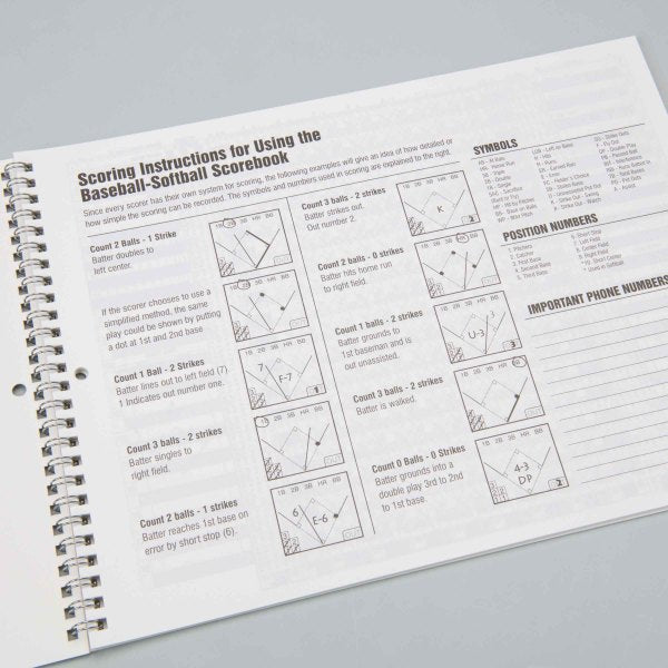 Champro Baseball & Softball Scorebook - Official Game Scoring Book for Coaches & Players - Perfect for Little League, High School & Tournament Games