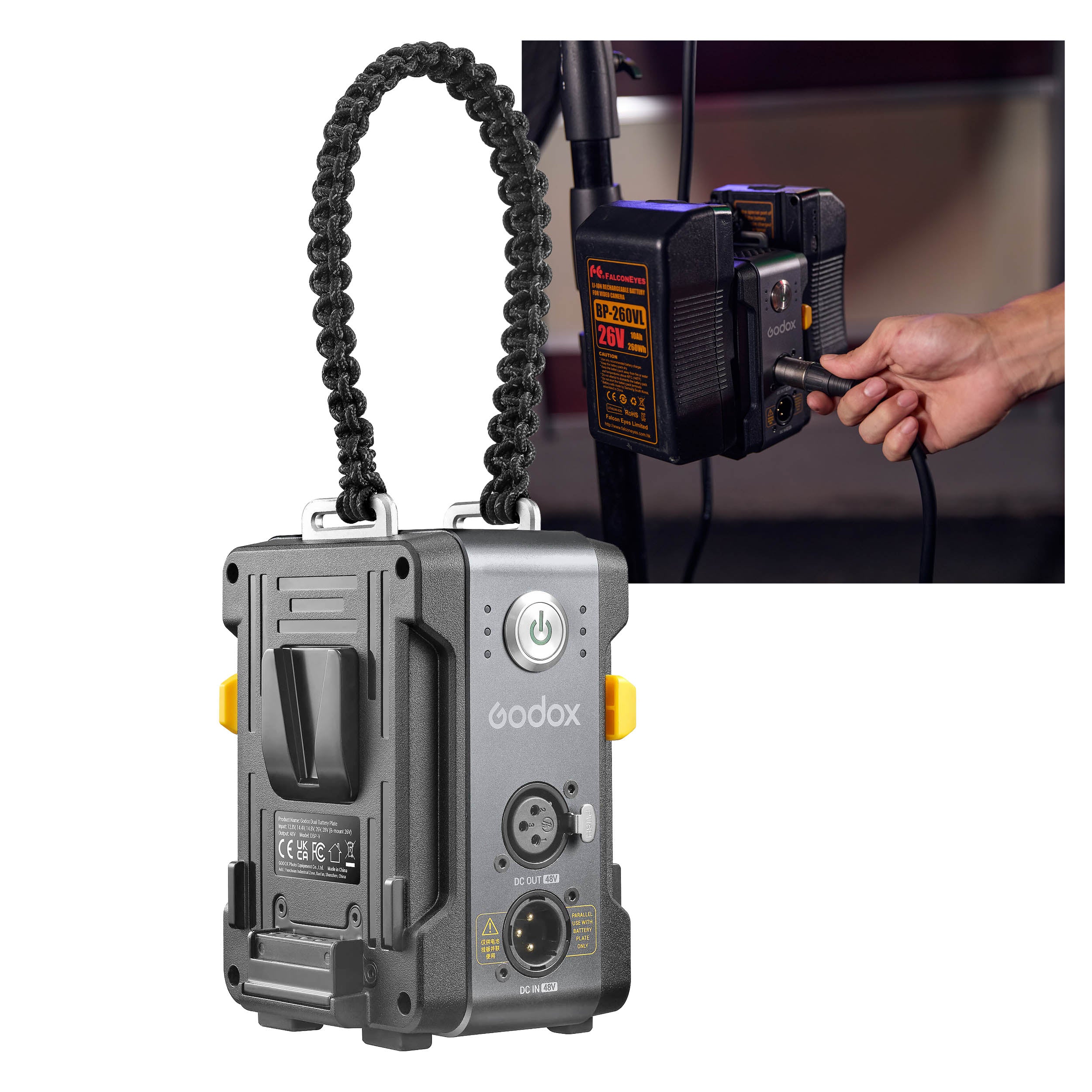 DBP V Dual Battery Plate for LITEMONS LA Series - Compatible with V Mount Batteries - Perfect for Professional Video Cameras, DSLRs, and Film Production Equipment