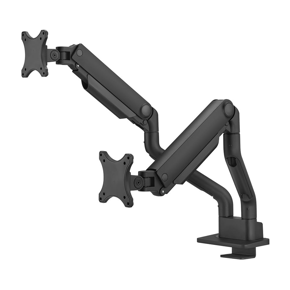 NEOMOUNTS Select Desk Mount Dual Monitor Arm - Heavy Duty Adjustable Stand for 13-32 inch Screens, Perfect for Home Office, Gaming & Workspace Setup