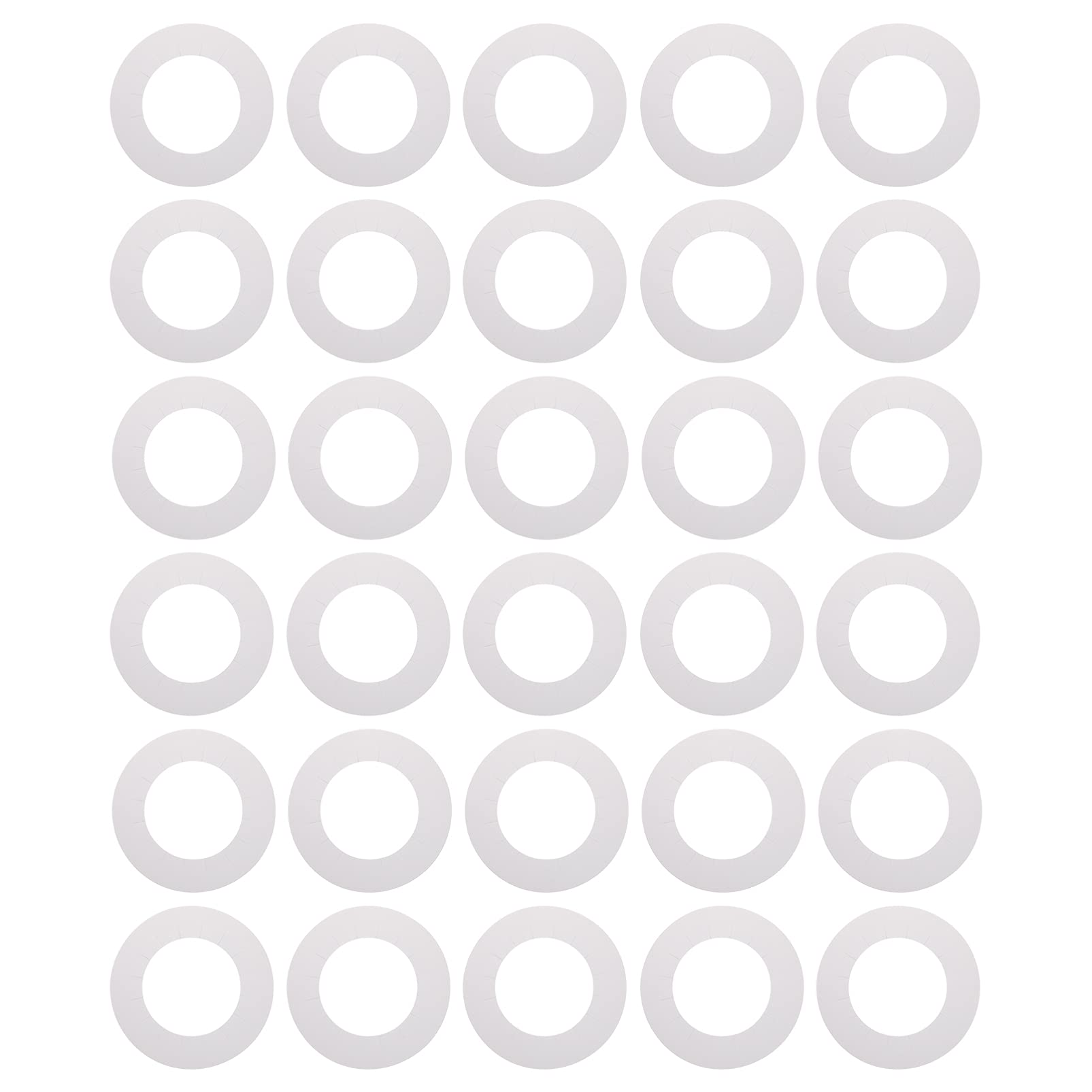 30pcs Waxing Machine Mats & Collars - Hair Removal Kit with Wax Cloth Strips & Warmer Ring - White Paper Lining for Salon & Home Waxing Protection