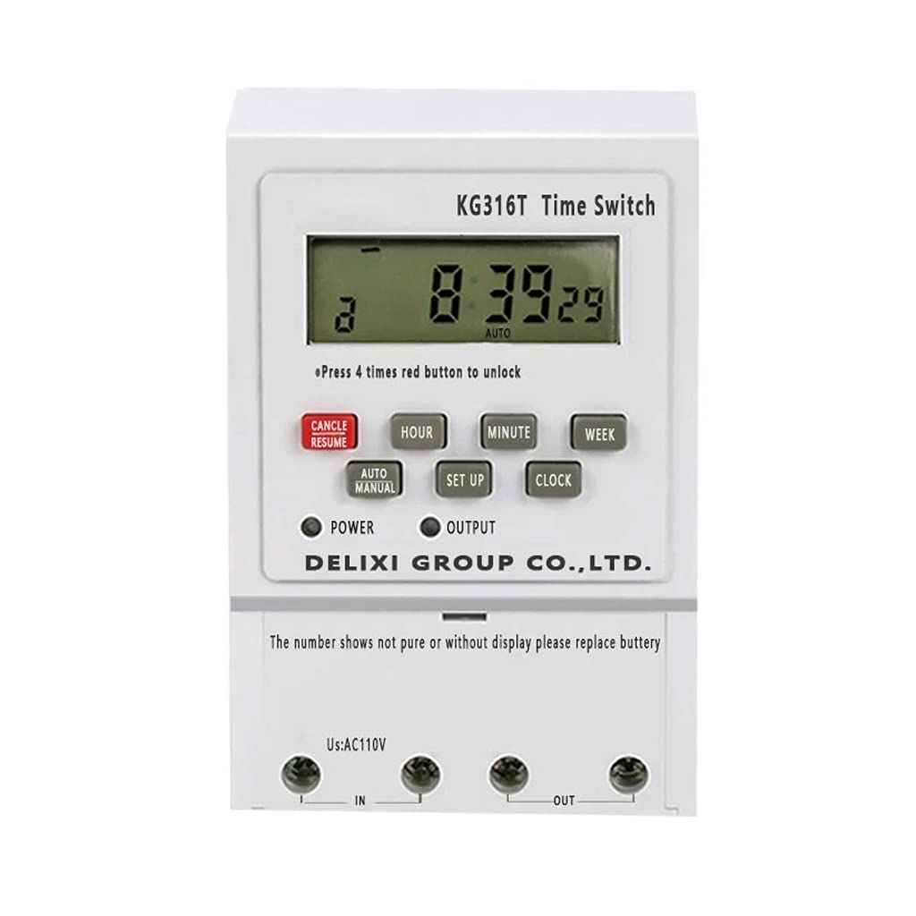 7-Day Programmable Digital Timer Switch Relay AC/DC 24V with LCD Display & DIN Rail Mount | Ideal for Home Automation, HVAC Systems, and Industrial Equipment Control