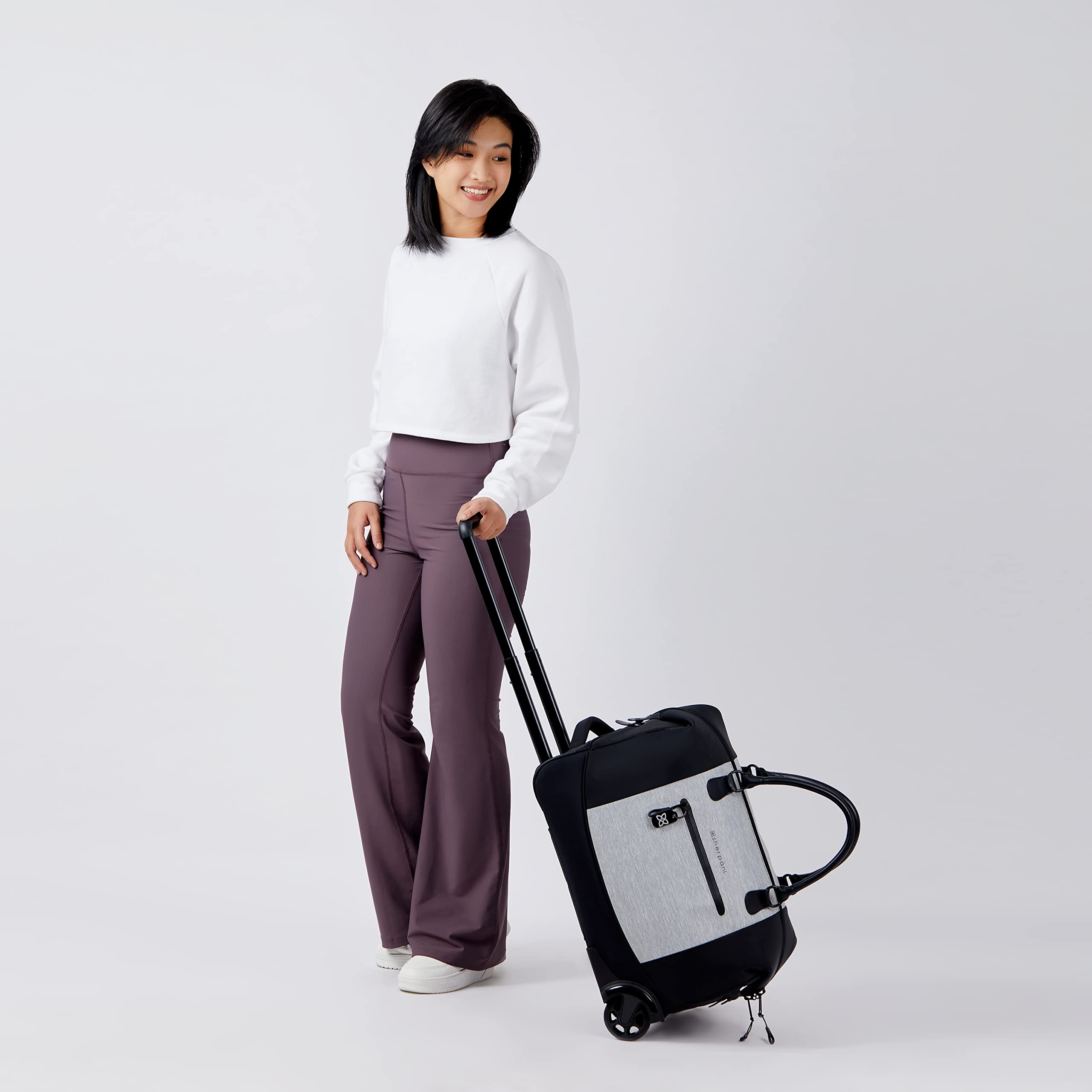Sherpani Trip 2-Wheeled Rolling Duffel Bag - Lightweight Expandable Travel Duffle for Women - Perfect Carry-On Luggage for Air Travel, Weekend Getaways & Gym Use