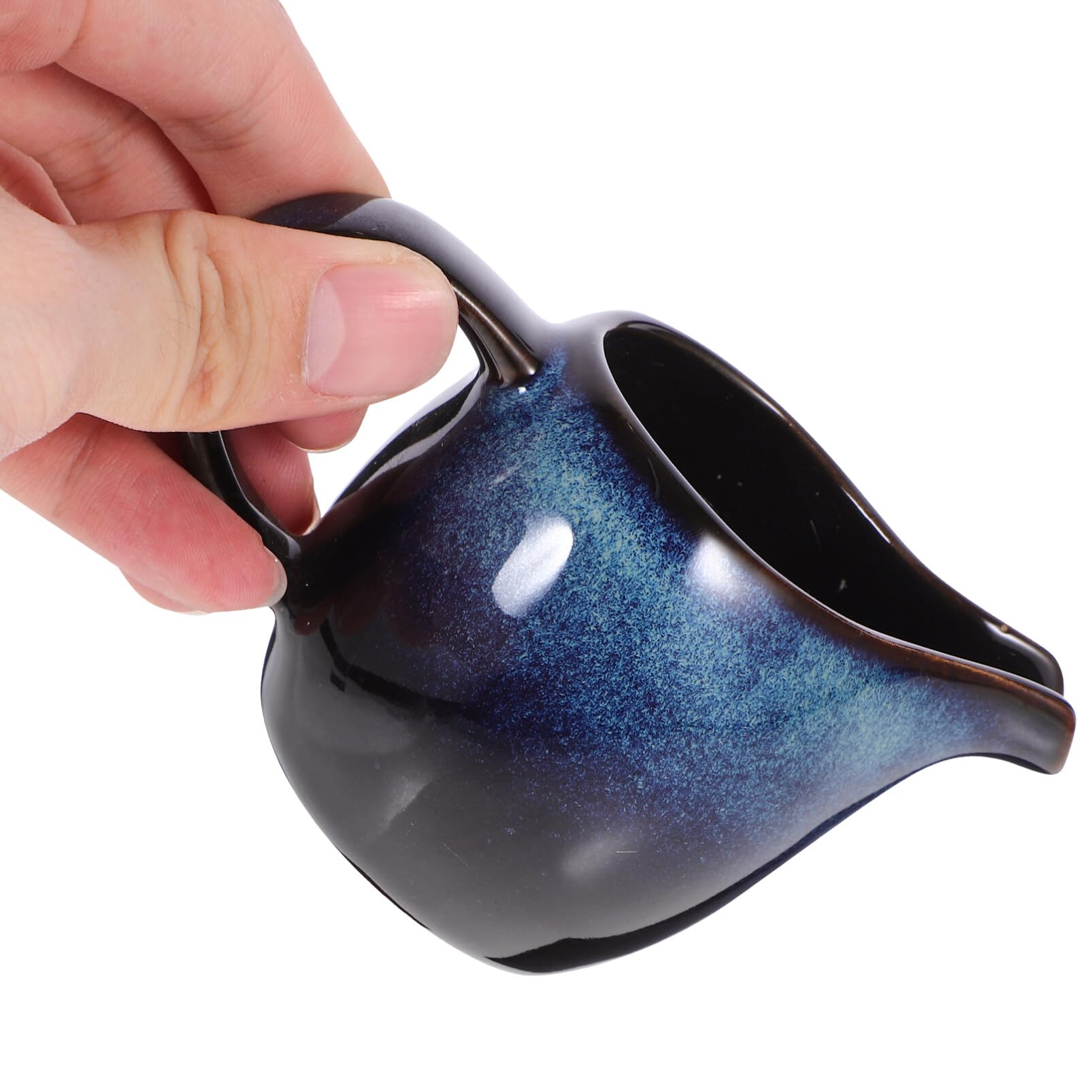 Ceramic Creamer Pitcher with Handle - Perfect for Milk, Sauce & Salad Dressing