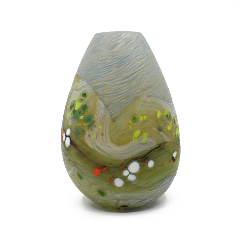 Handmade Alpine Volcanic Teardrop Glass Vase - Elegant Home Decor for Living Room, Dining Table & Wedding Centerpieces