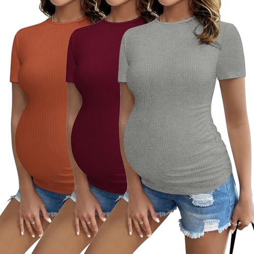 3pcs Caramel/ Burgundy Red/ Grey
