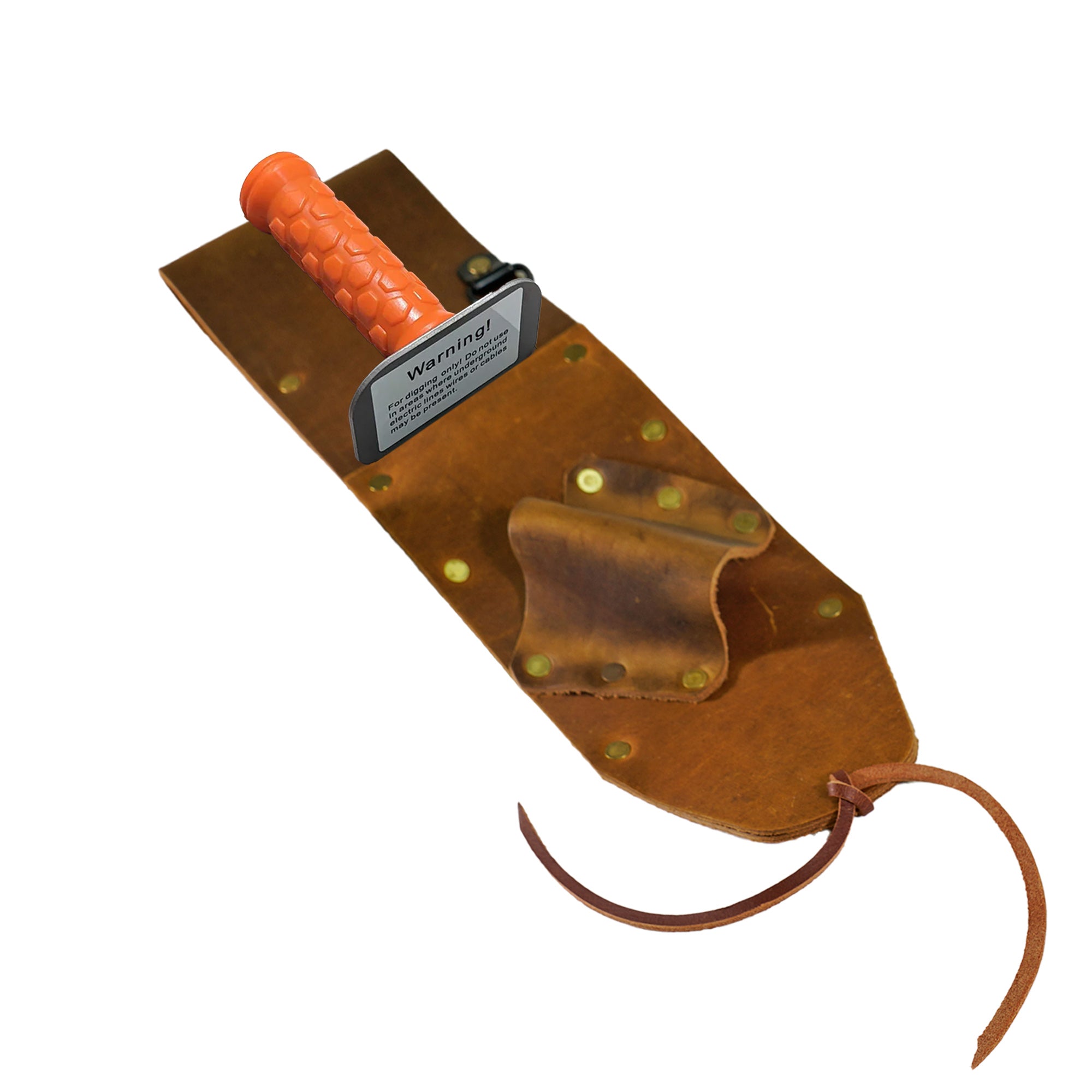 Premium Brown Leather Sheath for Left Side & Quest Diamond Right Digger Tool - Durable Hunting & Outdoor Gear Accessory for Camping, Hiking & Survival