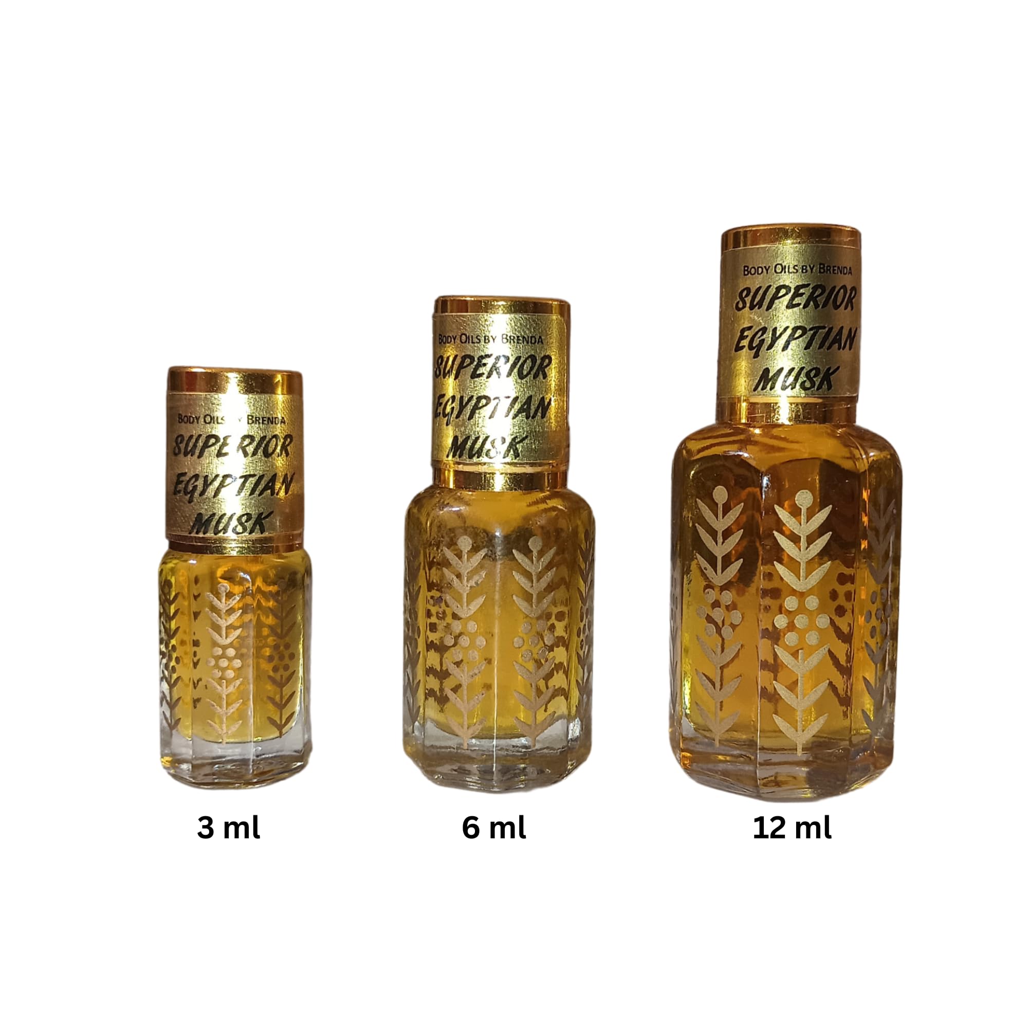 Brenda's Premium Egyptian Musk Body Oil - Alcohol-Free Scented Attar for Women & Men (6ml) - Perfect for Massage, Aromatherapy & Daily Moisturizing