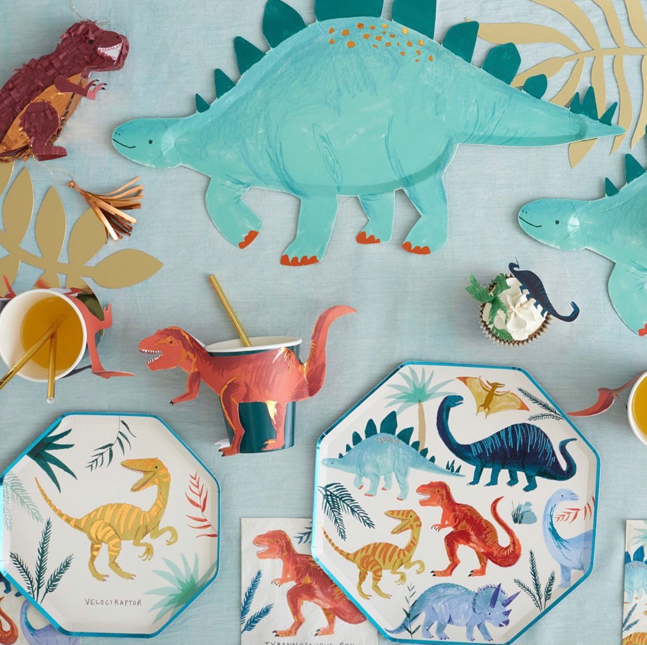 Dinosaur Kingdom Side Plate - Fun Dinosaur-Themed Kids Dinnerware for Birthday Parties & Themed Events