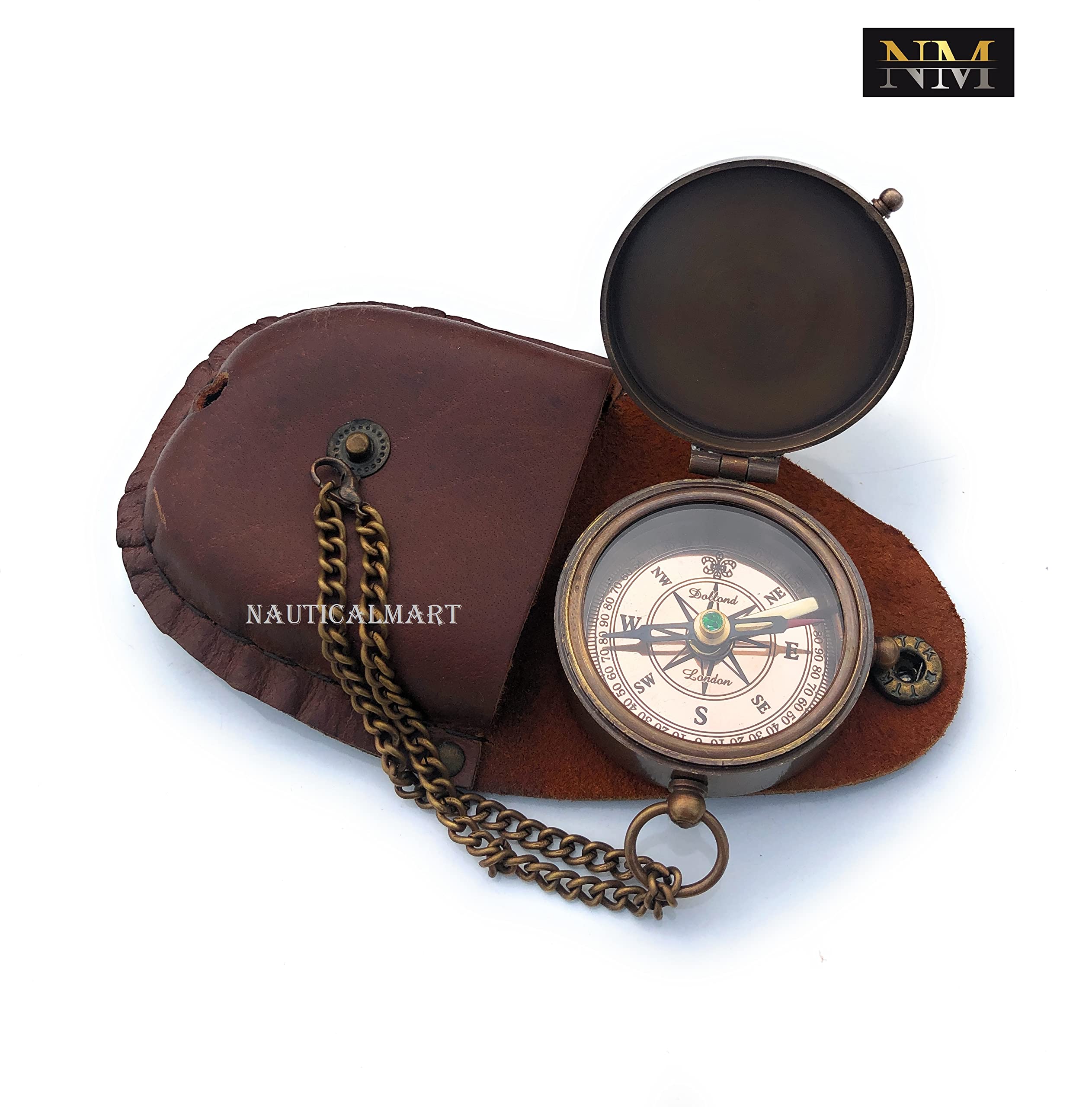 Engraved Brass Compass - Premium Nautical Gift for Son from Dad or Mom | Father-Son & Mother-Son Keepsake | Personalized with Leather Case | Perfect for Graduation, Birthday & Outdoor Adventures