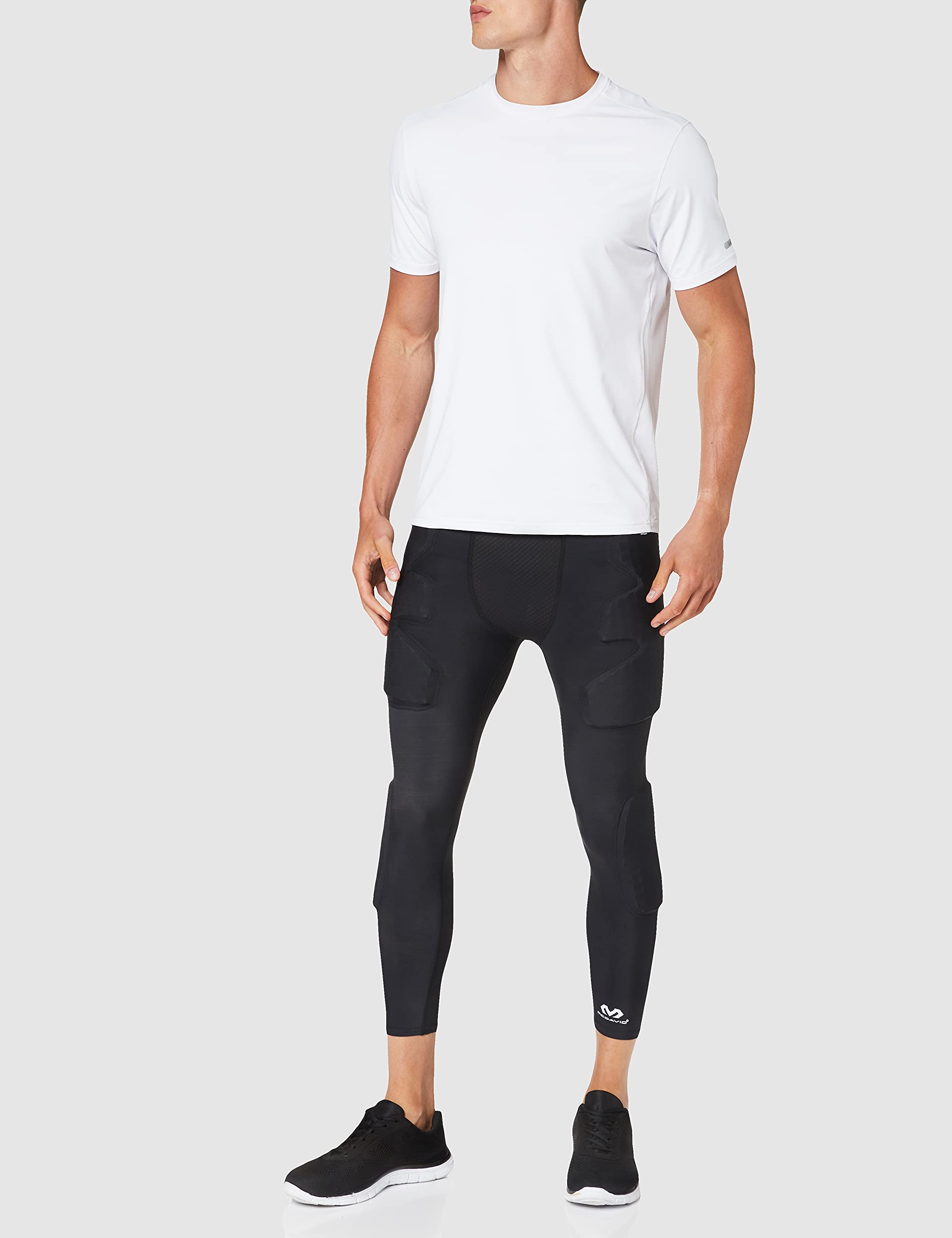 McDavid HexPad 3/4 Padded Goalkeeper Compression Base Layer Soccer Pants - Protective Leggings for Soccer Goalies with Impact Protection - Perfect for Training, Matches & Goalkeeper Drills